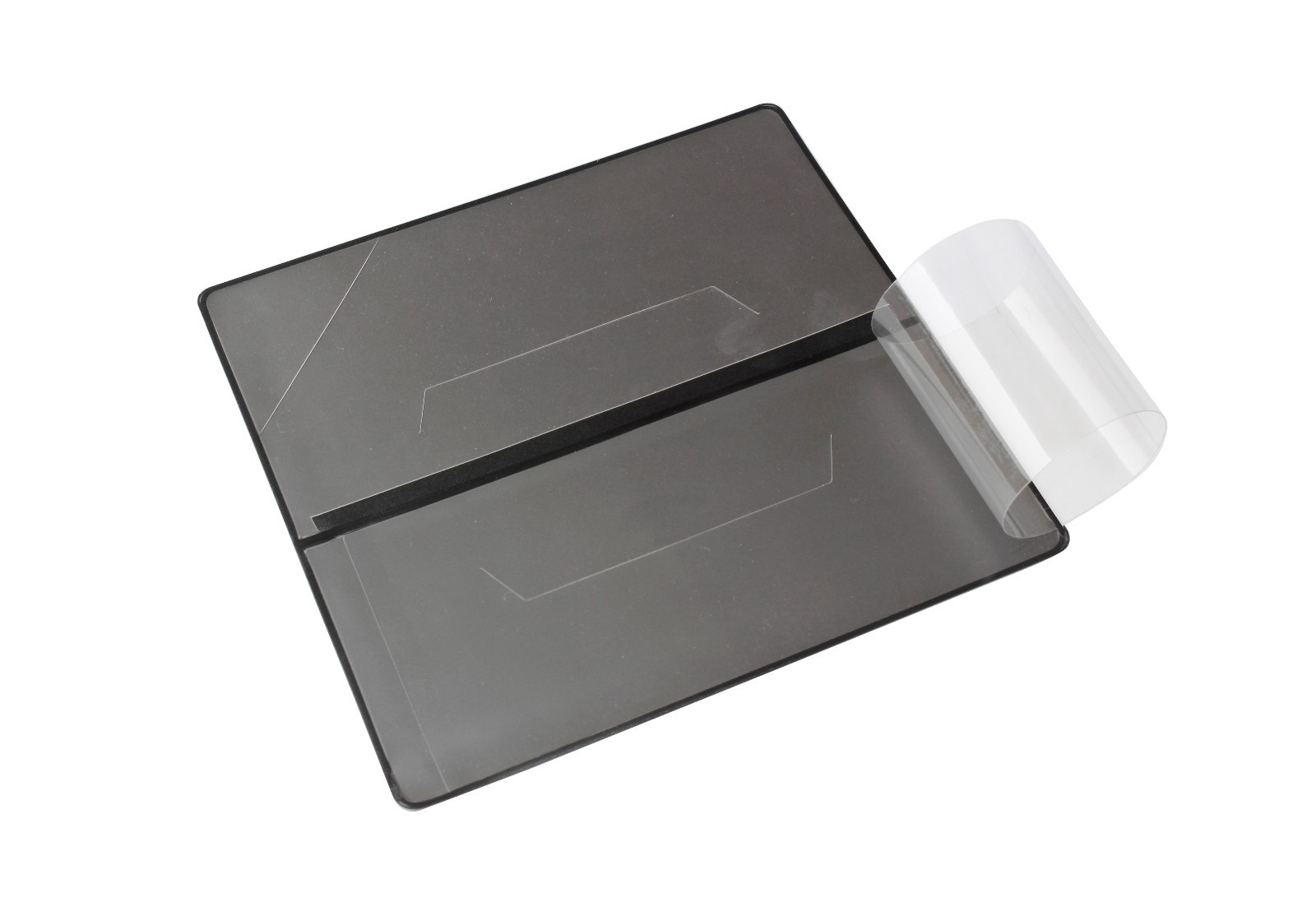 CHECKBOOK COVER VINYL BLACK WITH DUPLICATE FLAP SIDE TEAR BRAND NEW