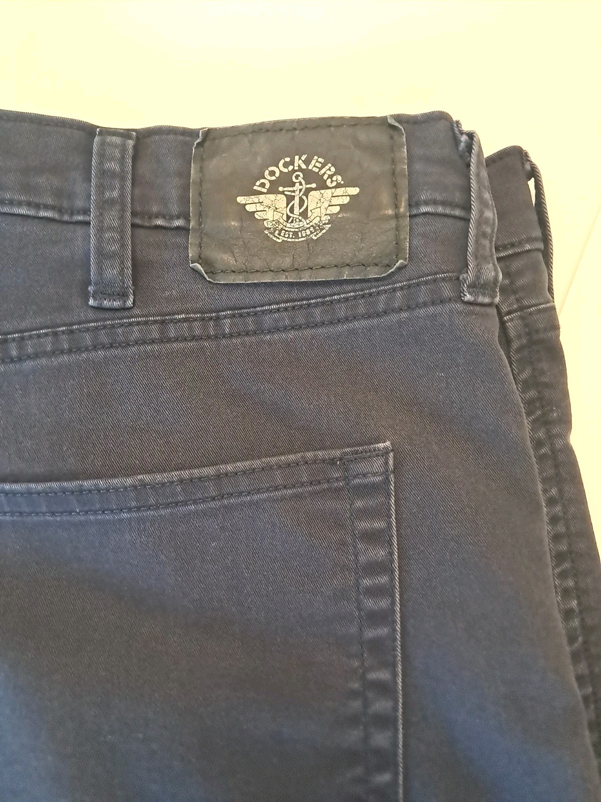 Dockers Jeans Mens Sz 38×30 Blue Flex Denim Cotton Blend Straight Fit Jean Pants