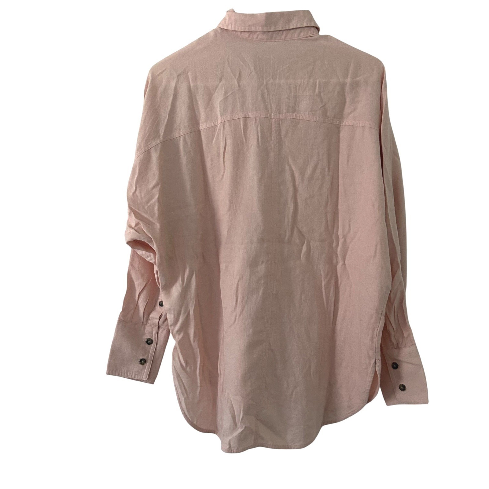 Madewell Womens Dusty Pink Heathered Lightweight Flannel Dolman Button XXS New
