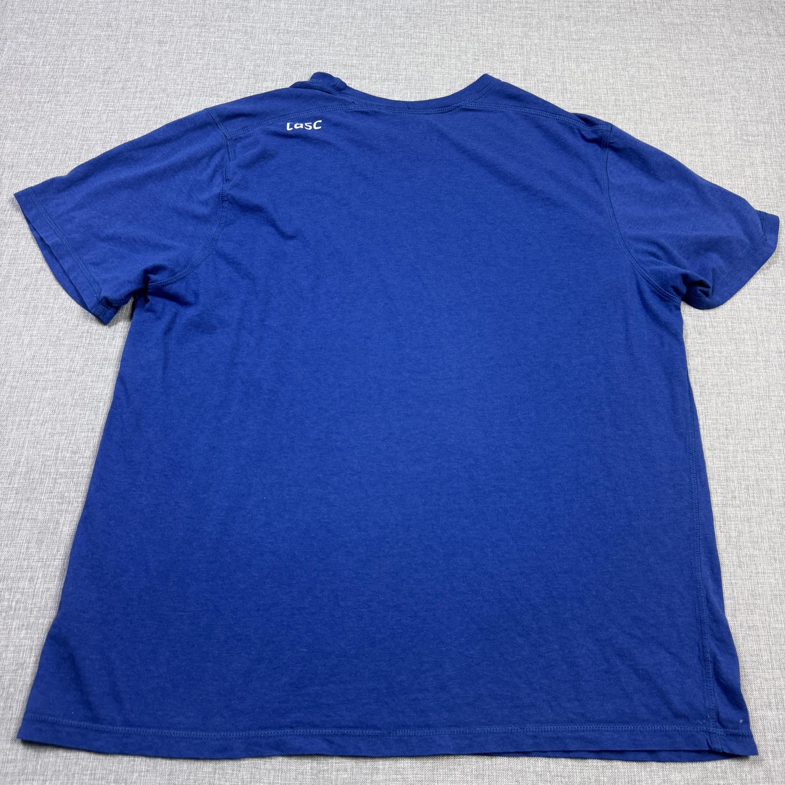 Tasc Shirt Mens L Blue Bamboo Performance Training Crew Neck Logo Tee Tagless