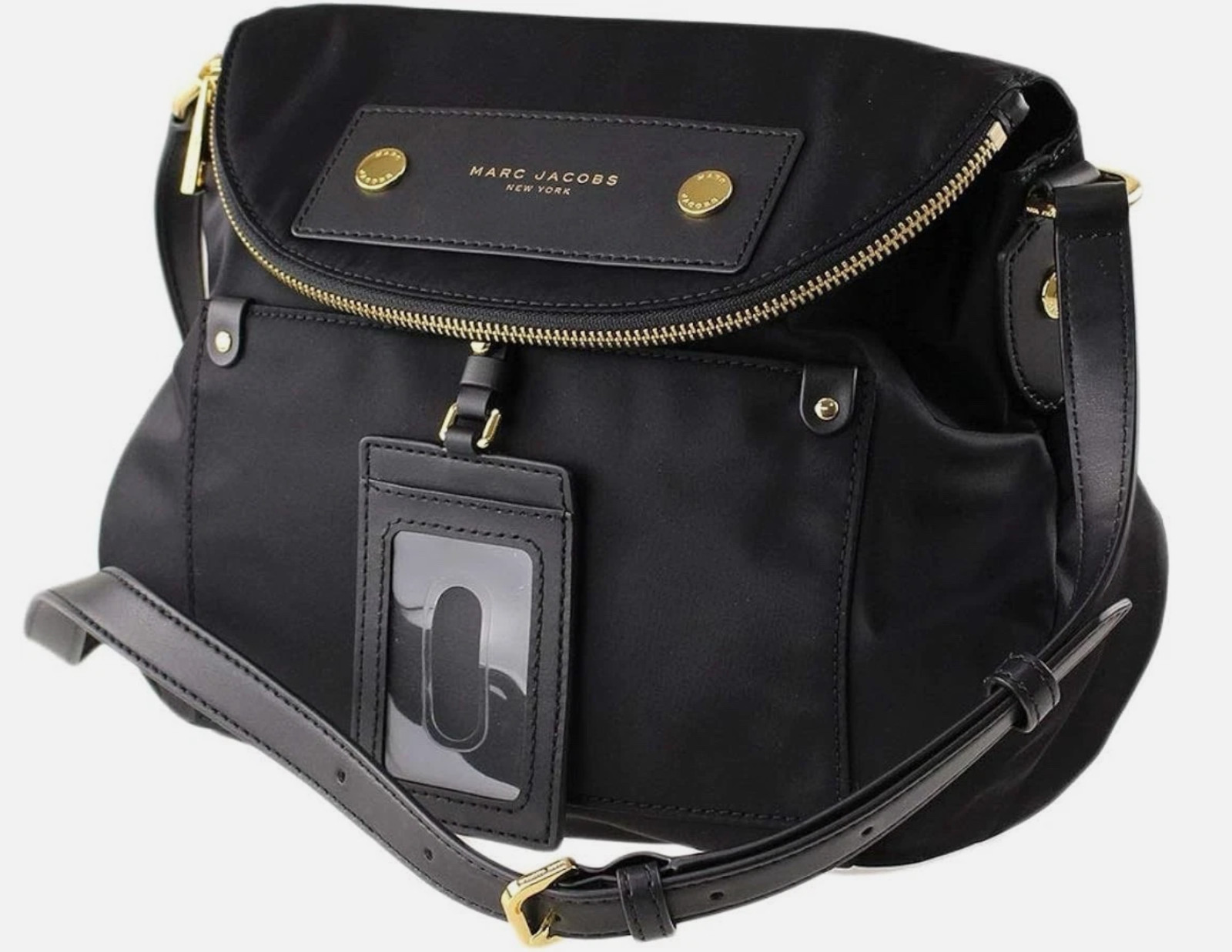 New Marc Jacobs Preppy Natasha Black Nylon Crossbody Bag M0014625