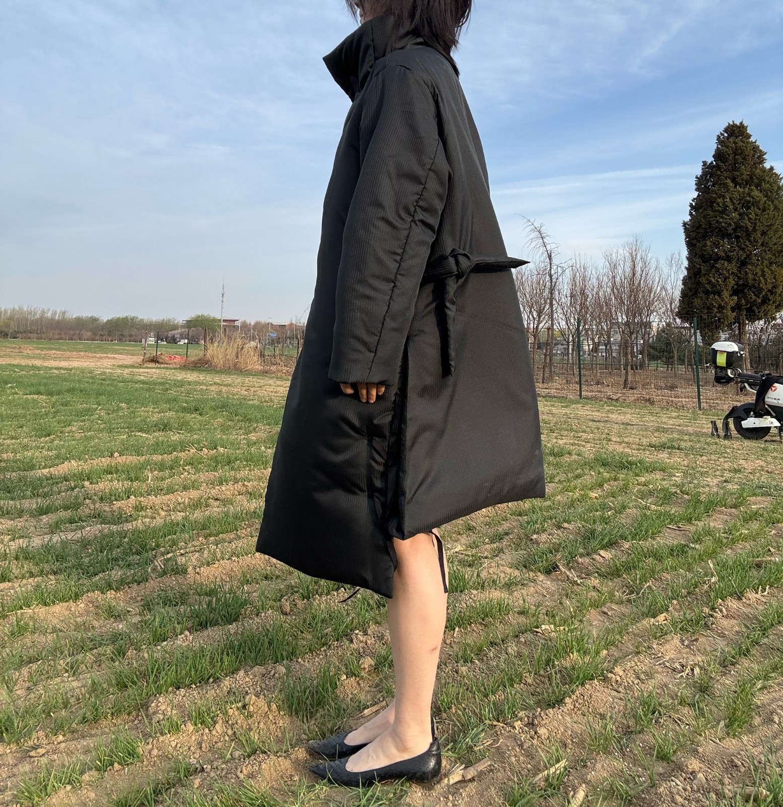 Ann demeulemeester duvet coat black puffy deconstructed Sz 40 L oversize
