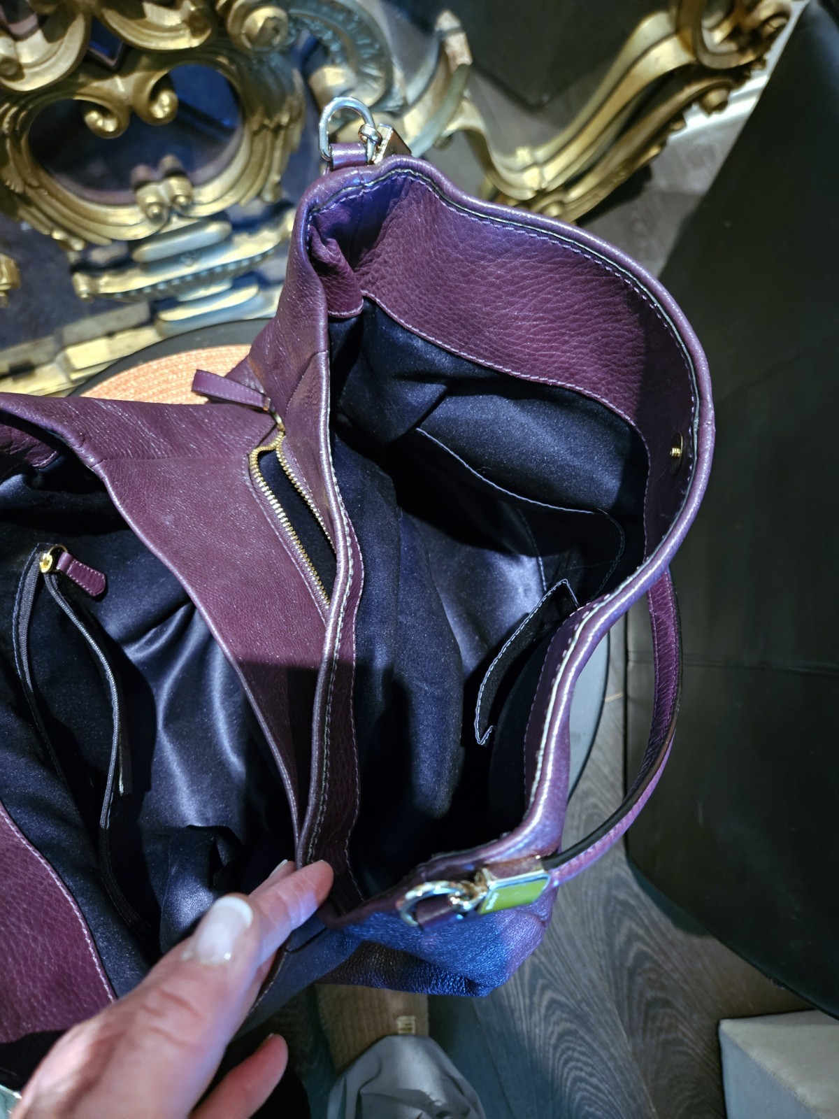 CoachMadison Phoebe Leather Tote Purple