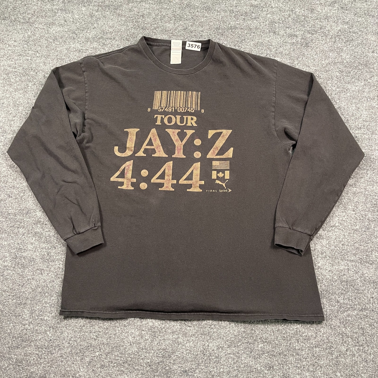 Jay-Z 4:44 Tour Hip-Hop Rap 2017 Concert Shirt Large 22×27 Brown