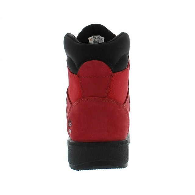 [TB0A2JMYF41] Grade School Timberland 6 INCH FIELD BOOT ‘DARK RED NUBUCK’