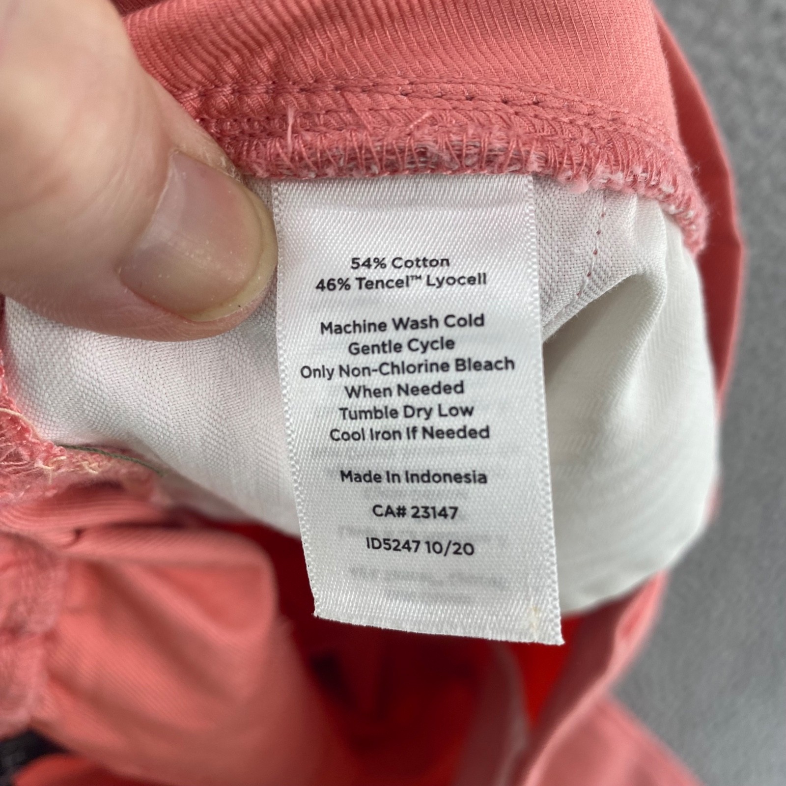 Talbots Pants Womens 10 Pink Twill Stretch Tapered Crop Pockets Pull On Everyday
