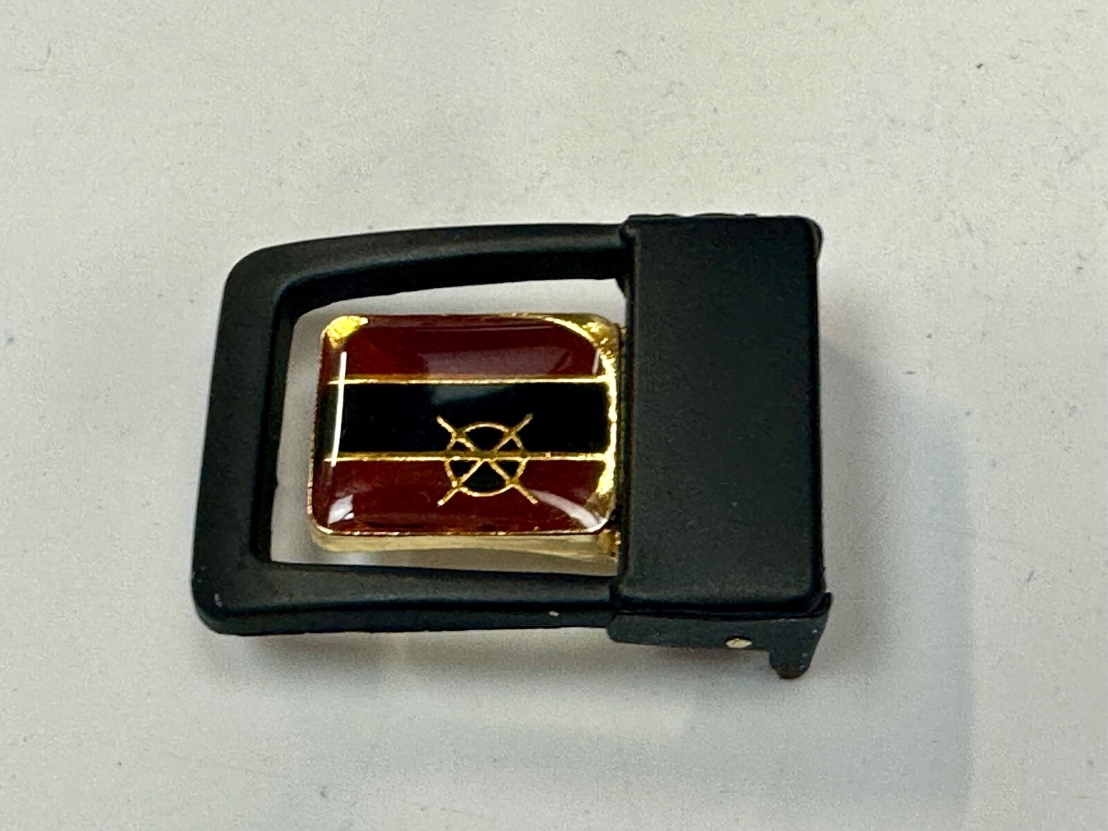 Sail Boat Wheel Nautical Retro Small Swing Out Black Color Nos Belt Buckle
