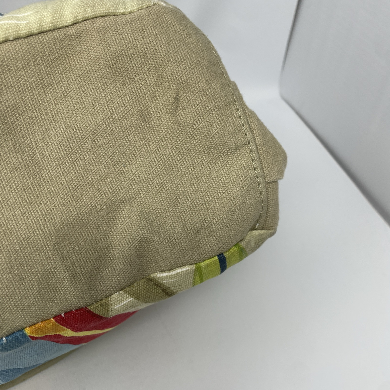 NWT Sun N Sand Paul Brent Beaches Canvas Embellished Bag Purse Zip La Jolla