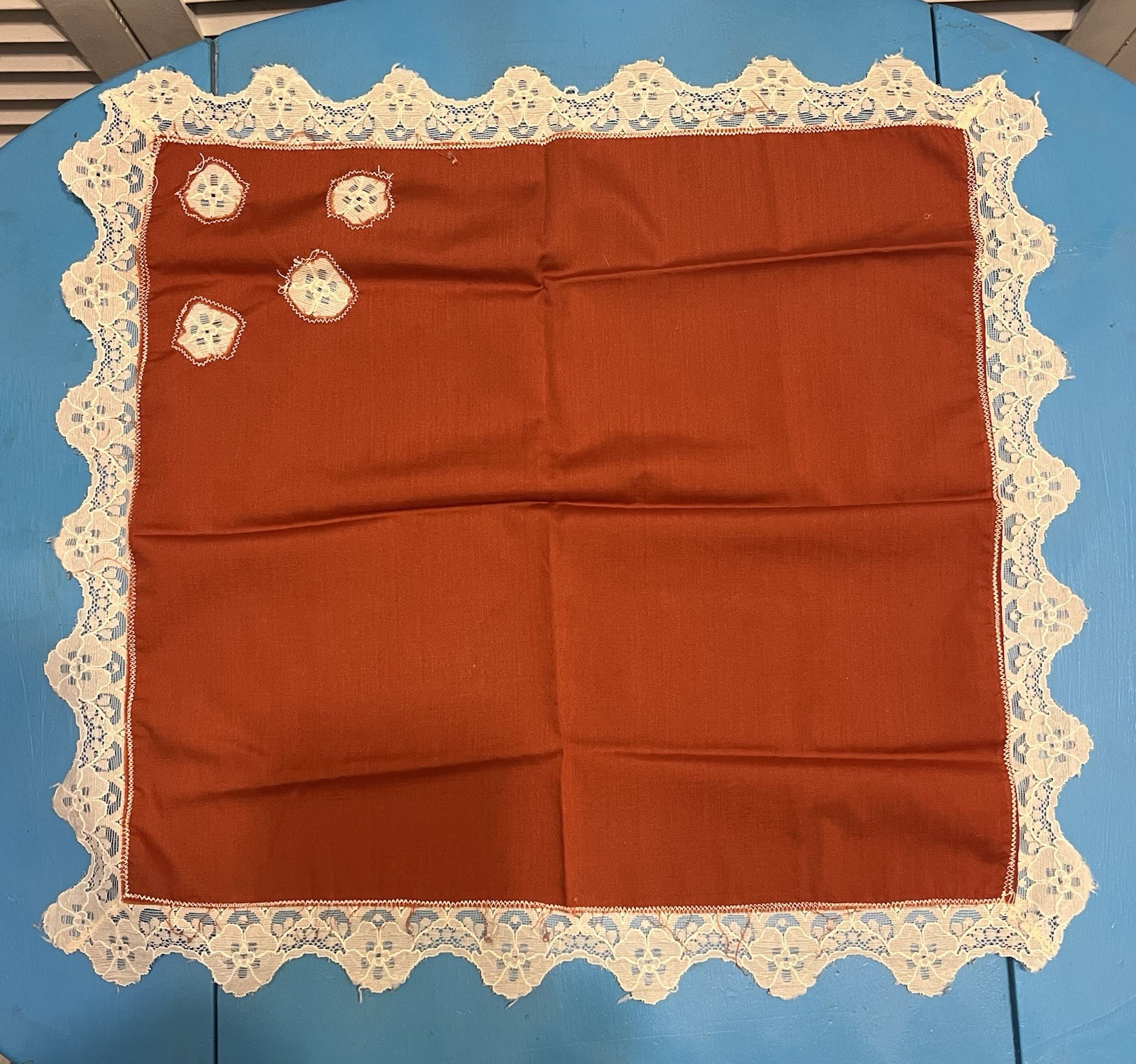 Vintage Decorative Homemade Cutout Handkerchief 7 Count Various Sizes
