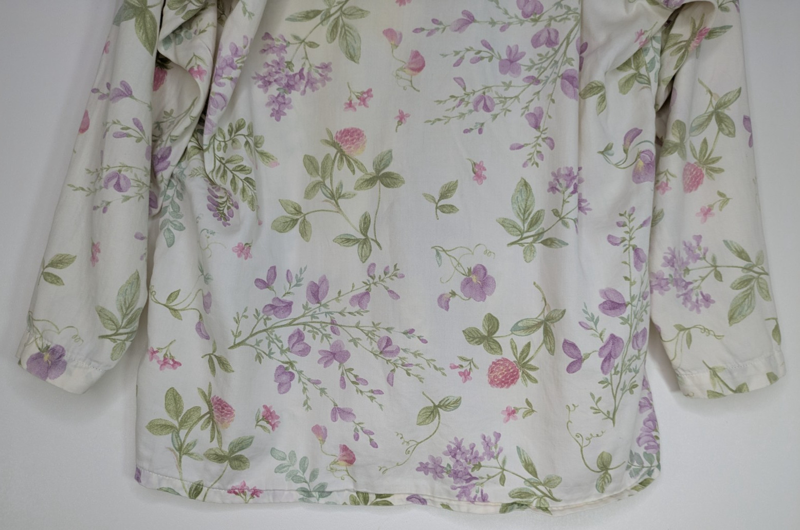 Crabtree Evelyn Pajamas Set Cotton Floral Turkiye Cream Vintage Pocket S Women’s