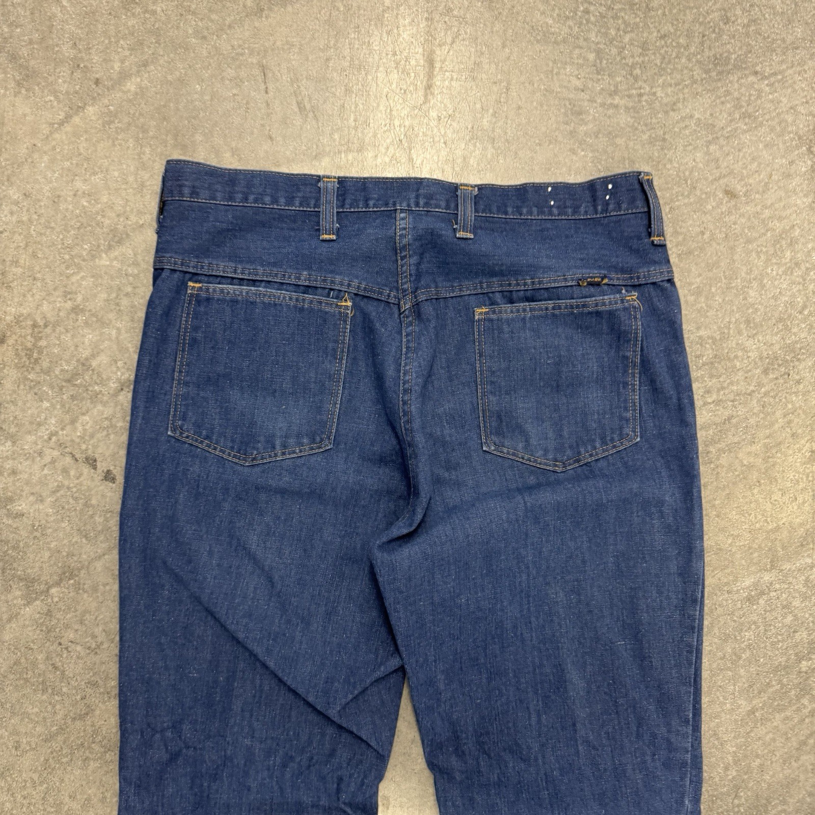 Vintage 70’s Mens Flare Jeans Super Wide Leg Repaired 34 x 30