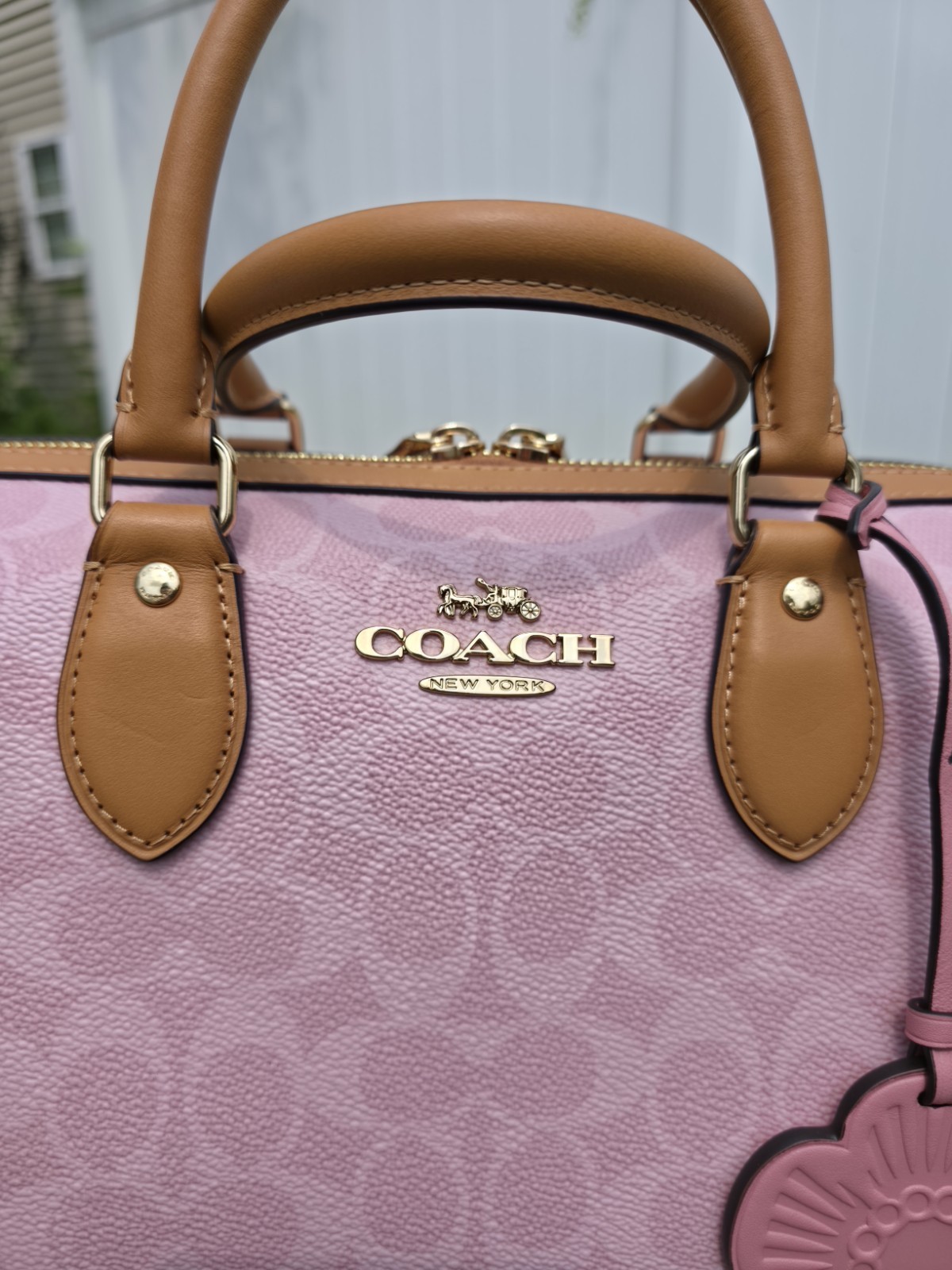 Coach Large Powder Pink Rowan Satchel Bag
