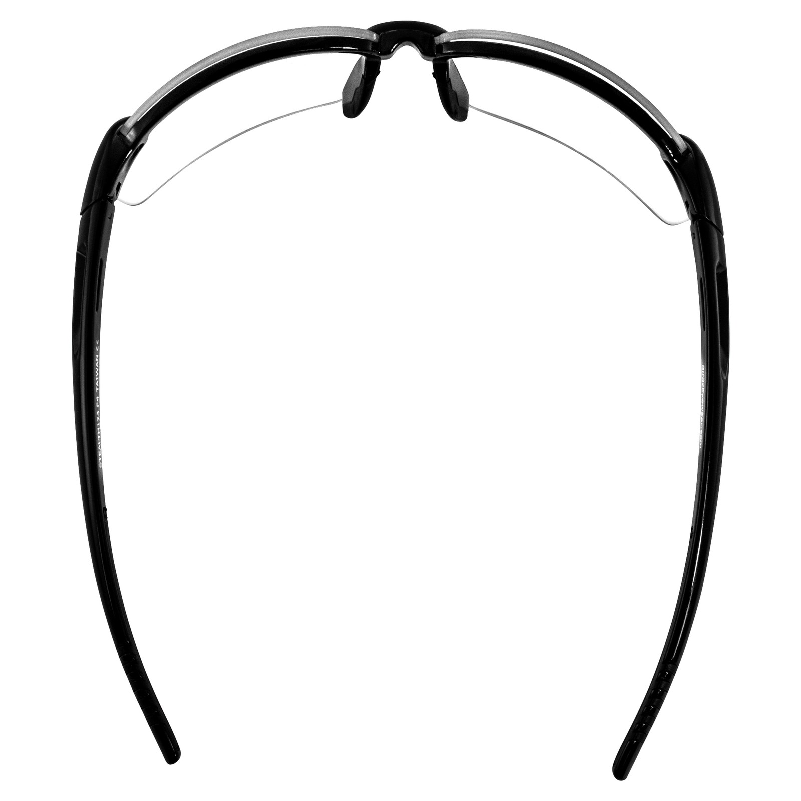 Birdz Eyewear Stealth Sunglasses Black Semi Frame w/Clear to Smoke Photochromic