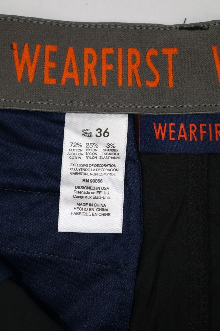 Wearfirst Mens Cargo Short Black Sz L 9in Inseam Stretch Soft Touch Comfort
