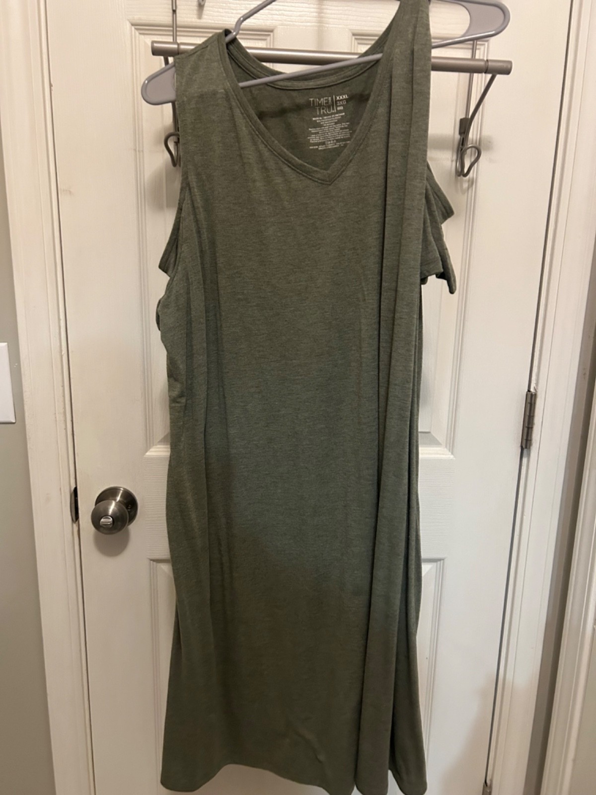 Plus Size Hunter green knee length dress