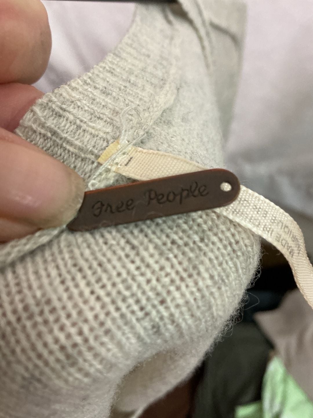 Free People Raw Edge Crop Sweater Size S