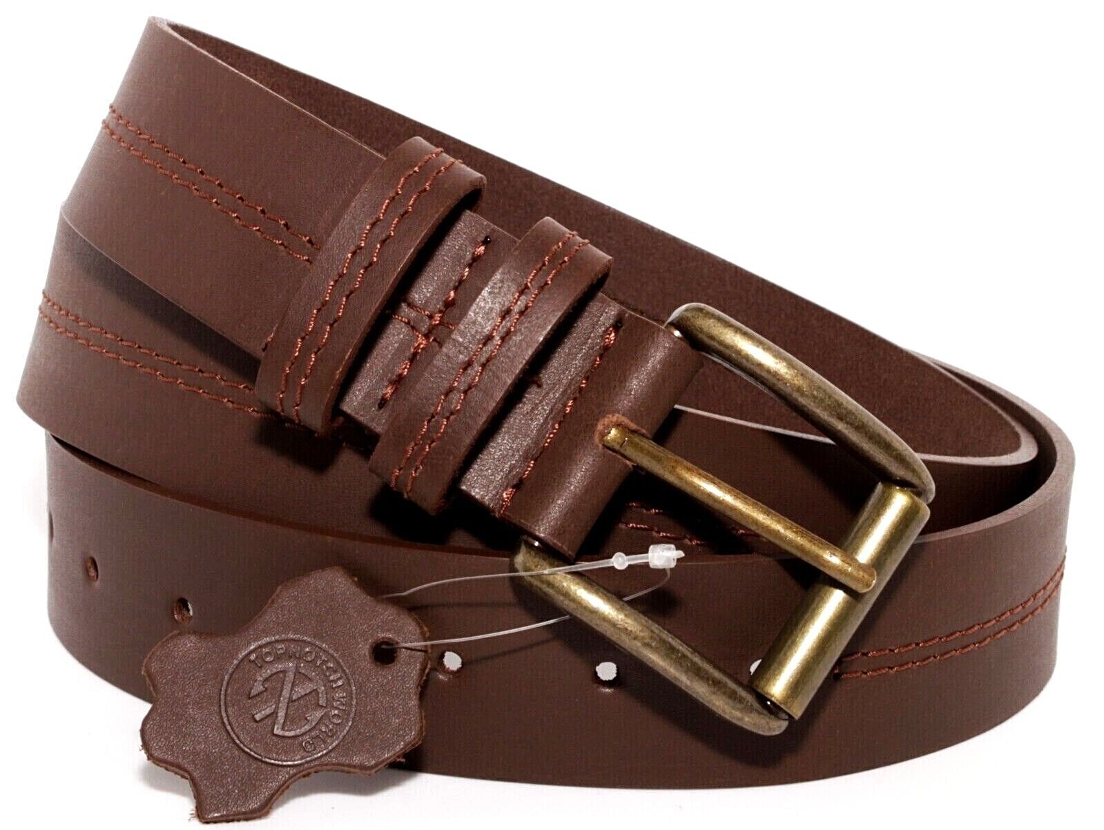Men’s Leather Belt Genuine Buffalo FULL GRAIN 1.5″ width, Handmade, By Amish