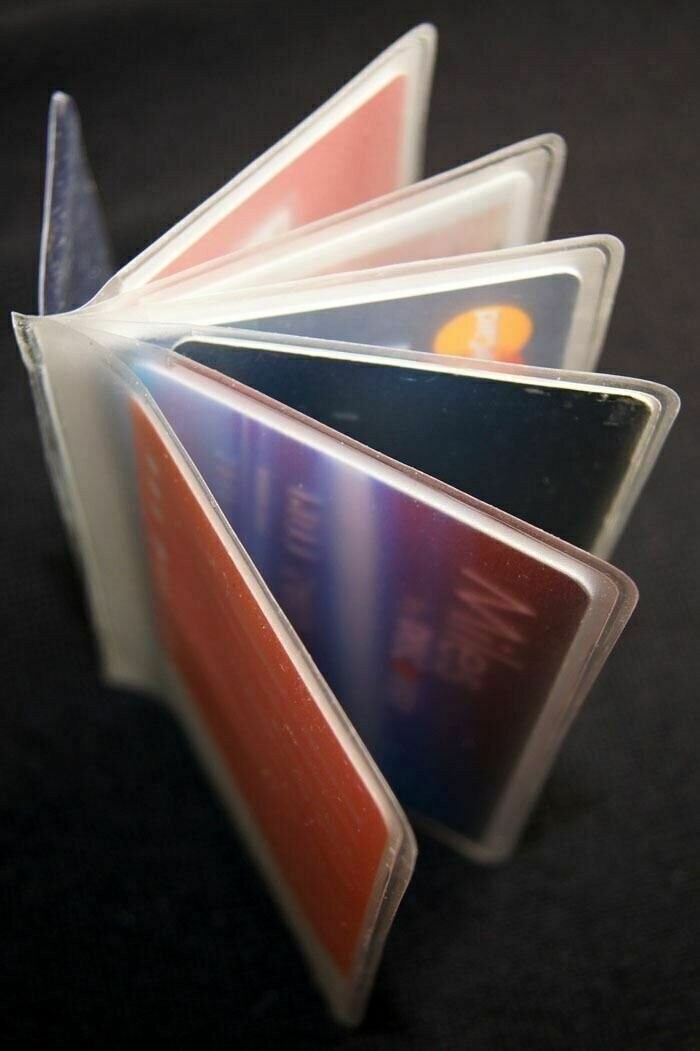 Plastic Credit Card Sleeves for Wallets Trifold Wallet Insert Holder 6 Pages