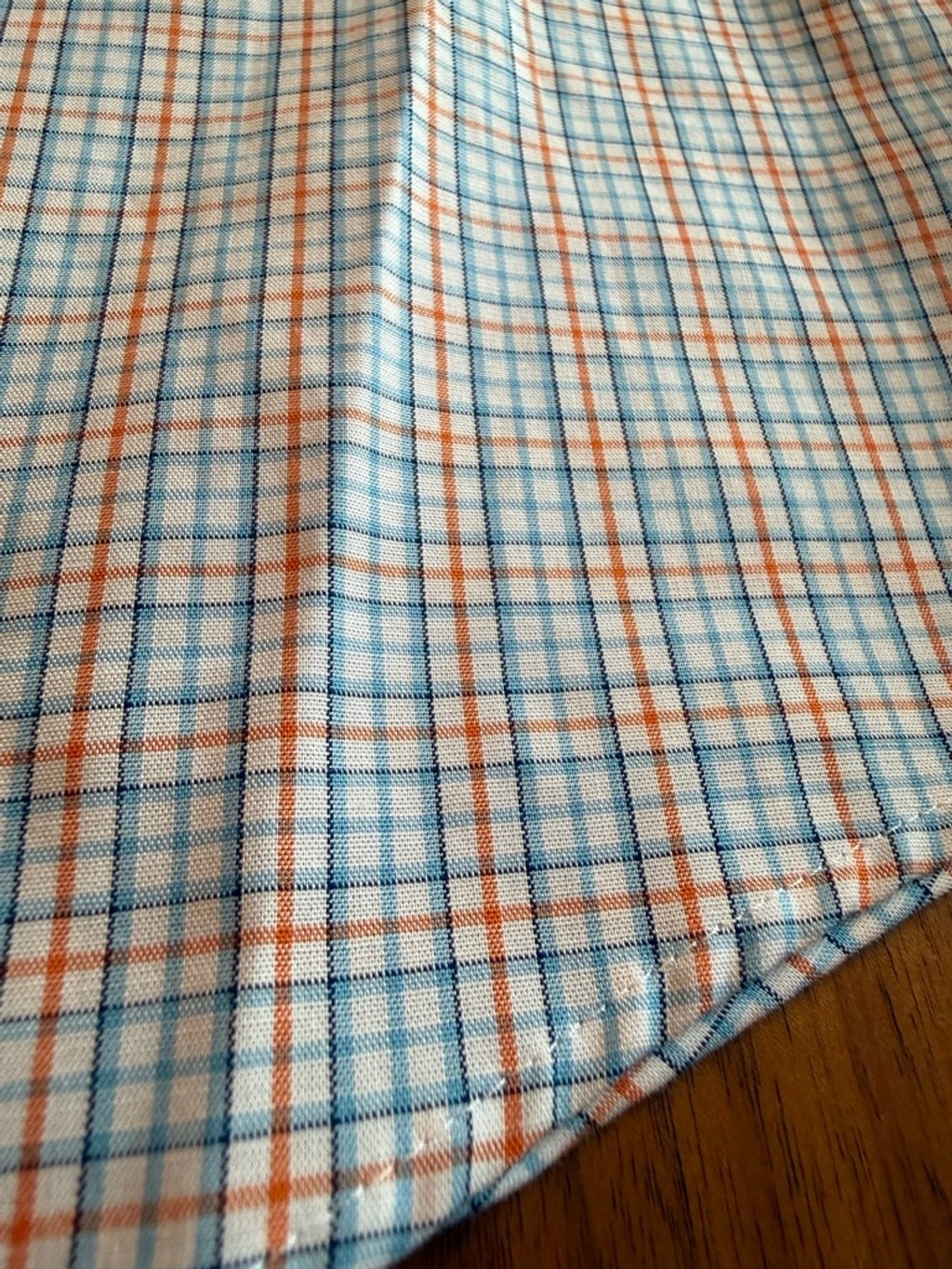 JOS. A. BANK Casual Button Down Shirt XLT Blue Orange Plaid NWT