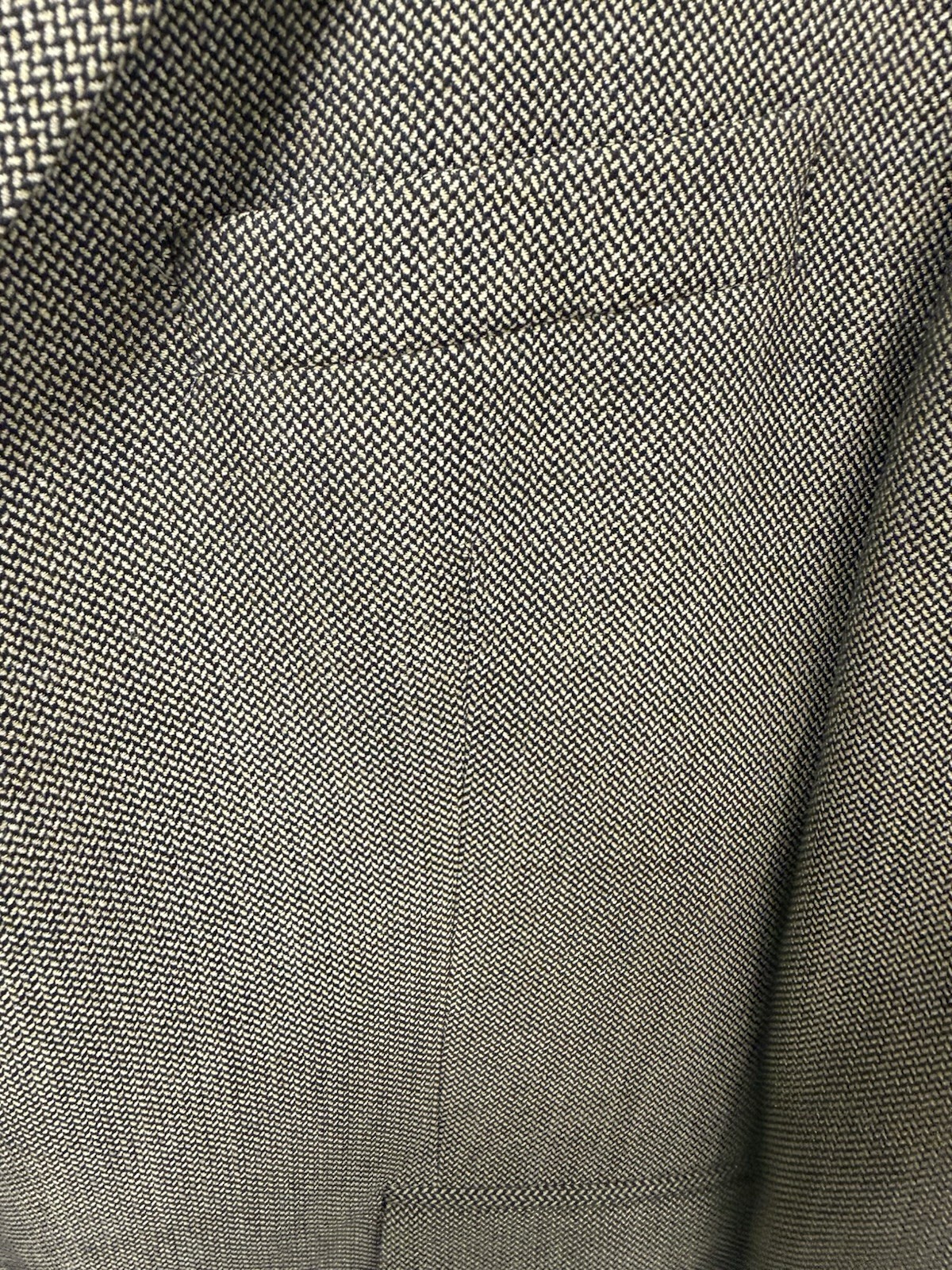 Ralph Lauren Beige/Black Herringbone Tweed Wool 2-Piece Suit 44R Classic