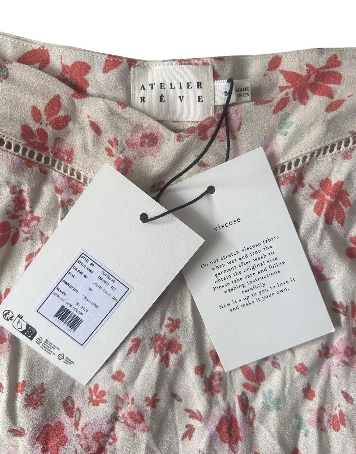 Atelier Reve Viscose Floral Tank Blouse | Small NWT