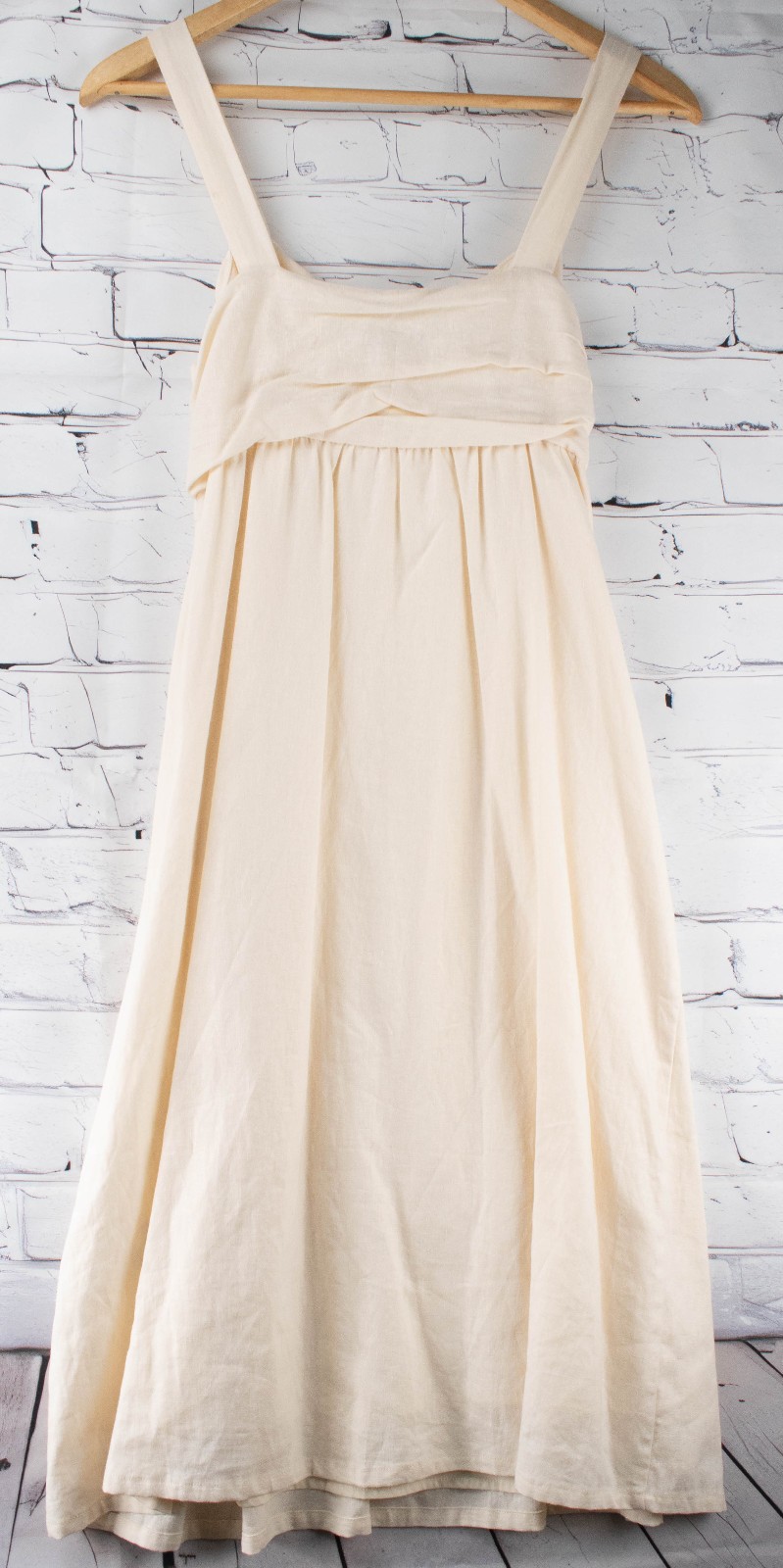 Retro High Waist Fit & Flare Strap Sleeveless Dress Front Chest Tie Women’s L