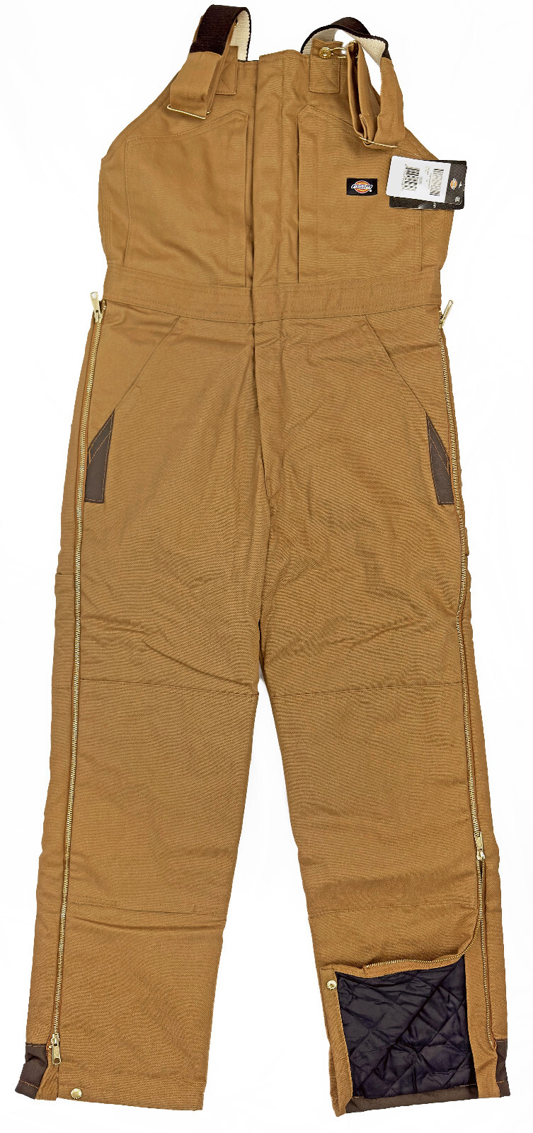 Dickies Premium 100% Cotton Duck Canvas Quilt Insulated Bib Overall Men’s XL-T