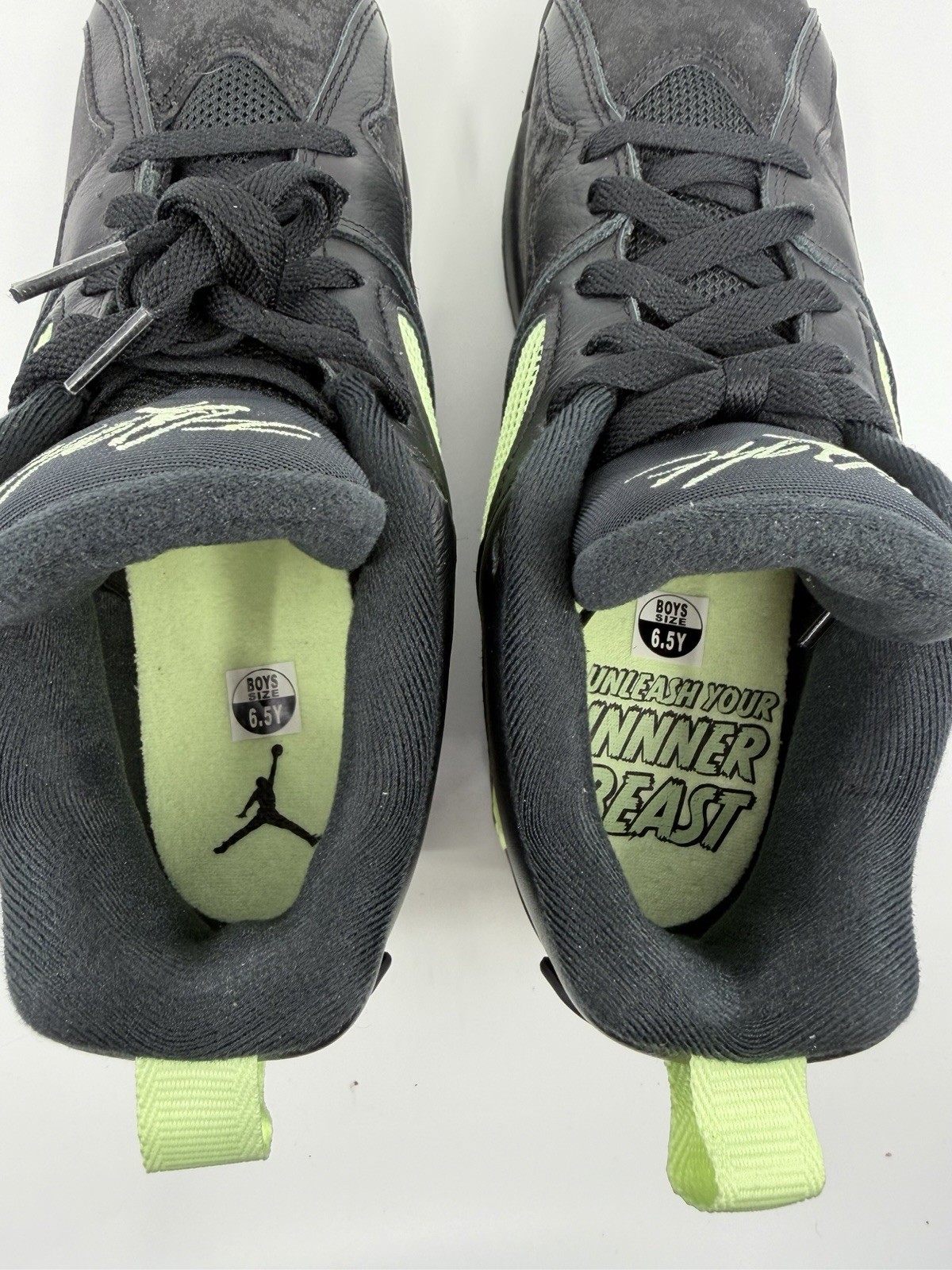 Nike Jordan MVP 92 GS Black Barely Volt Iron Grey Youth 6.5Y NIB No Lid