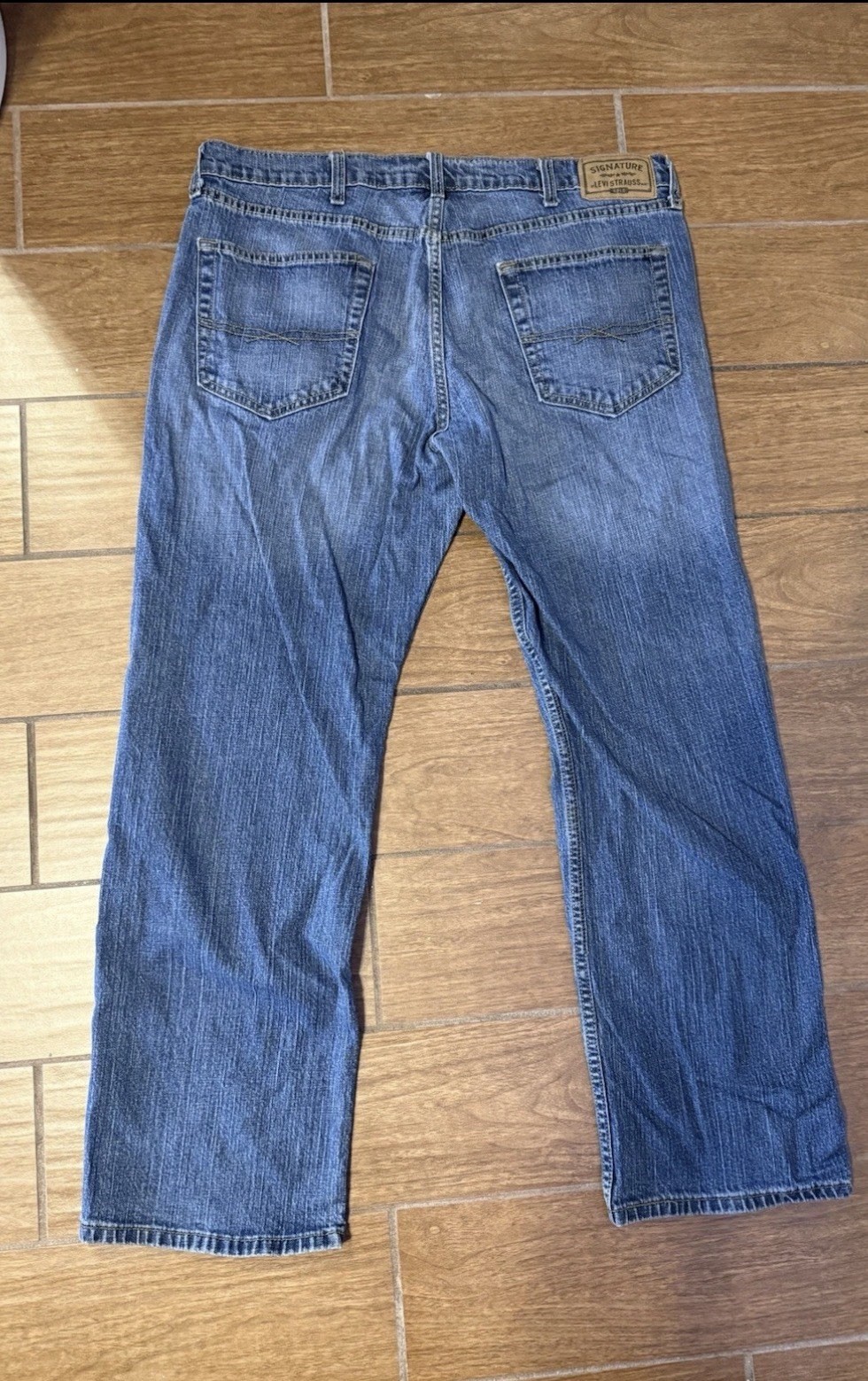 Signature by Levi Strauss Gold Men’s Relaxed Fit Blue Denim Jeans Wash 38×32