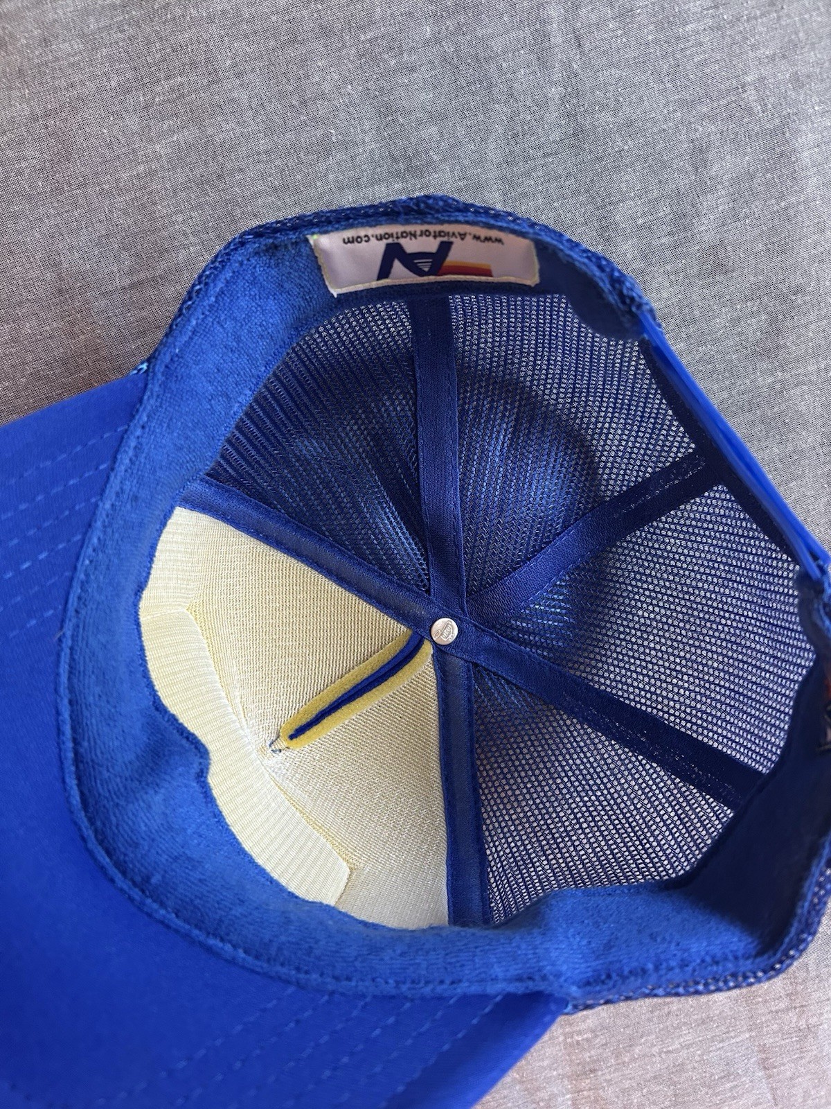 Aviator Nation Blue Solid Trucker Hat One Size Adjustable Mesh Back