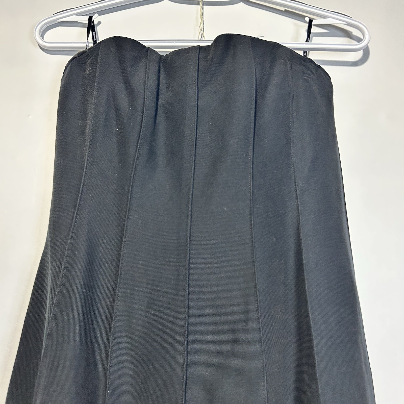 Kay Unger Black Strapless Maxi Dress Size 6 Formal Evening Gown Silk Blend