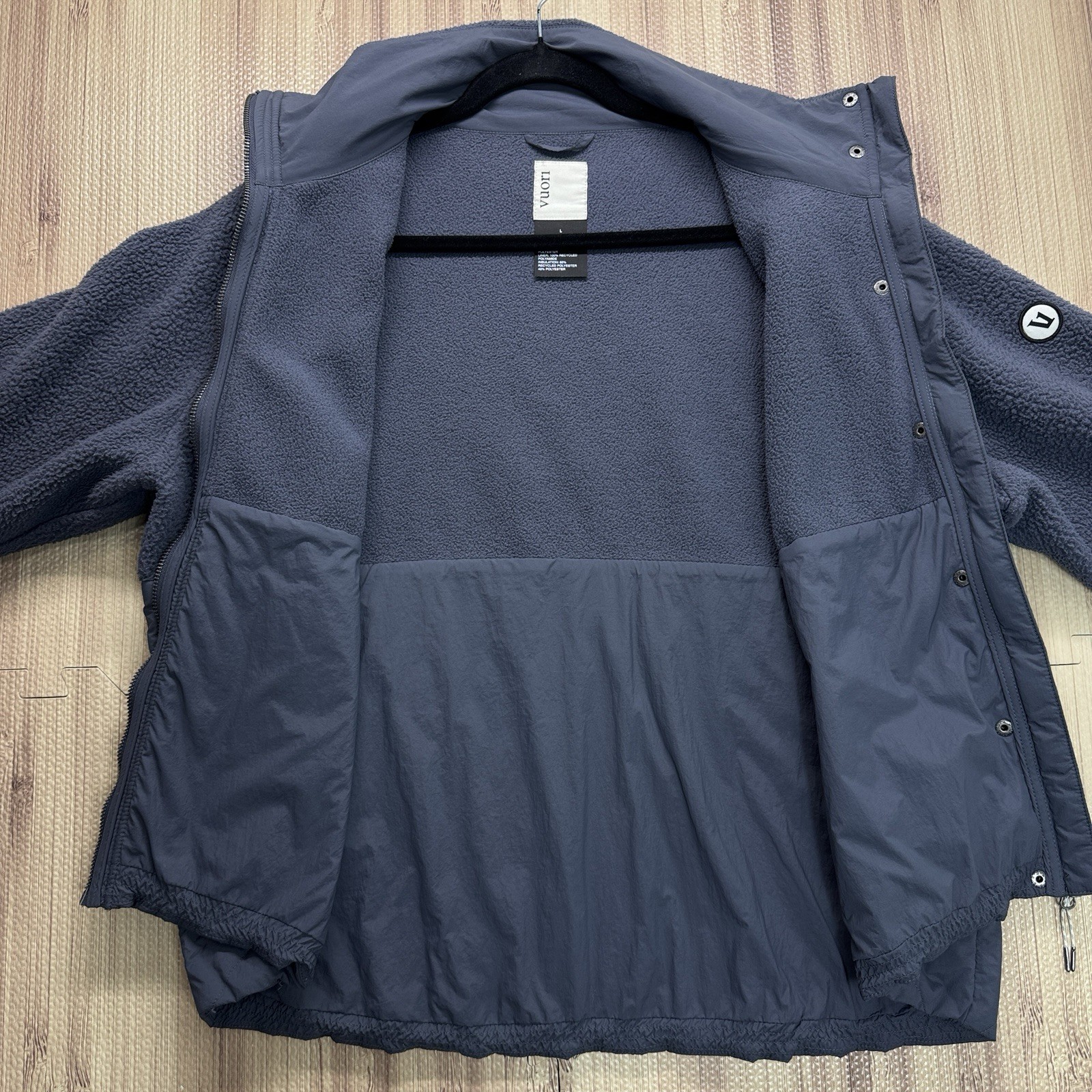 Vuori Women’s Highlands Sherpa Jacket Azure Blue Grey Size L