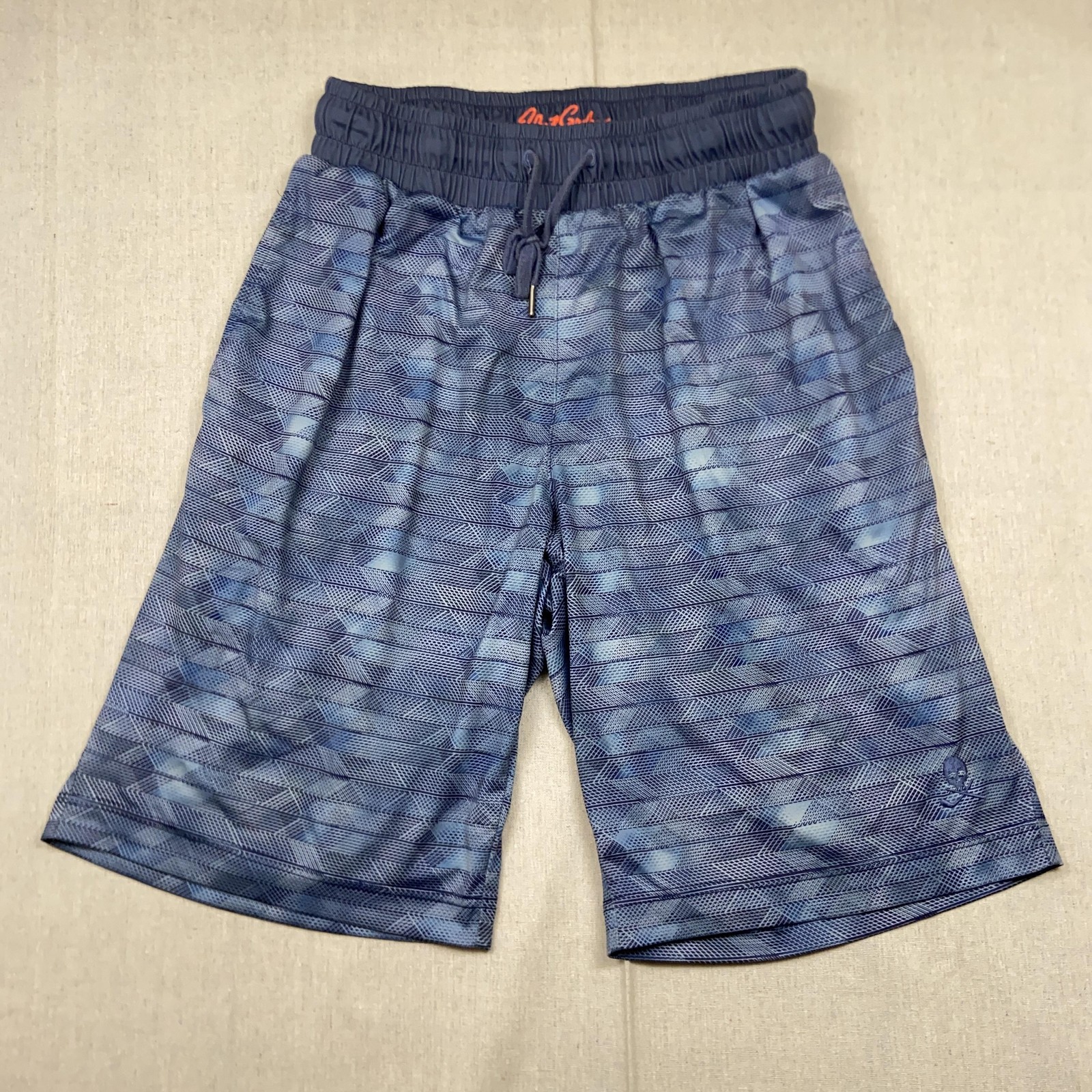 Robert Graham Shorts Mens Size L Blue Skull Geometric Athletic 11in Inseam