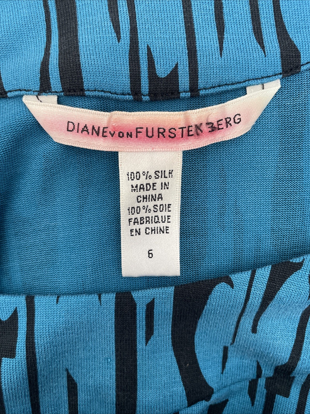 DIANE von FURSTENBERG Aggie Freedom Trail Silk Sheath Mini Dress Women’s Size 6
