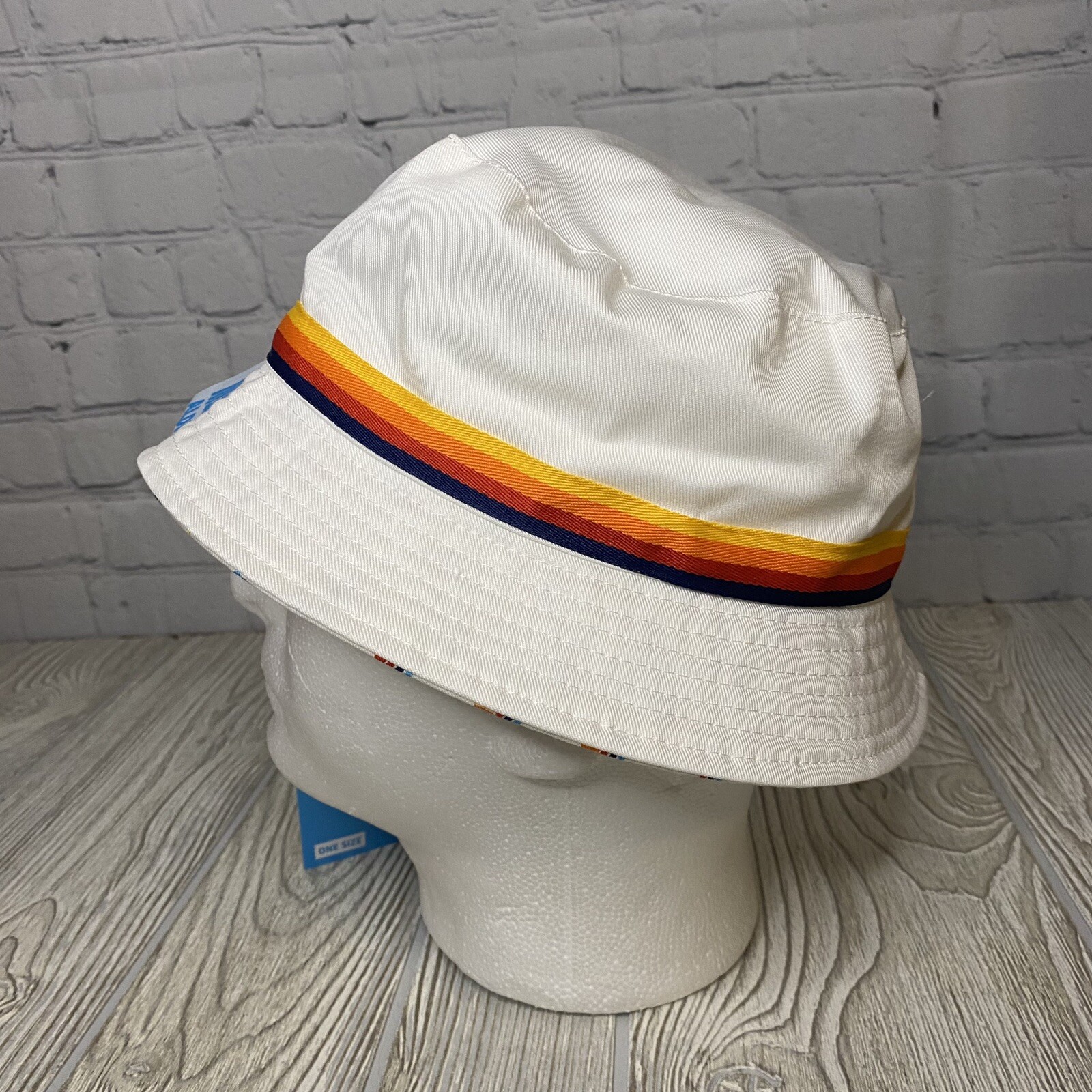 ALDI Gear 2024 Logo Bucket Hat White Rainbow One Size New with Tags