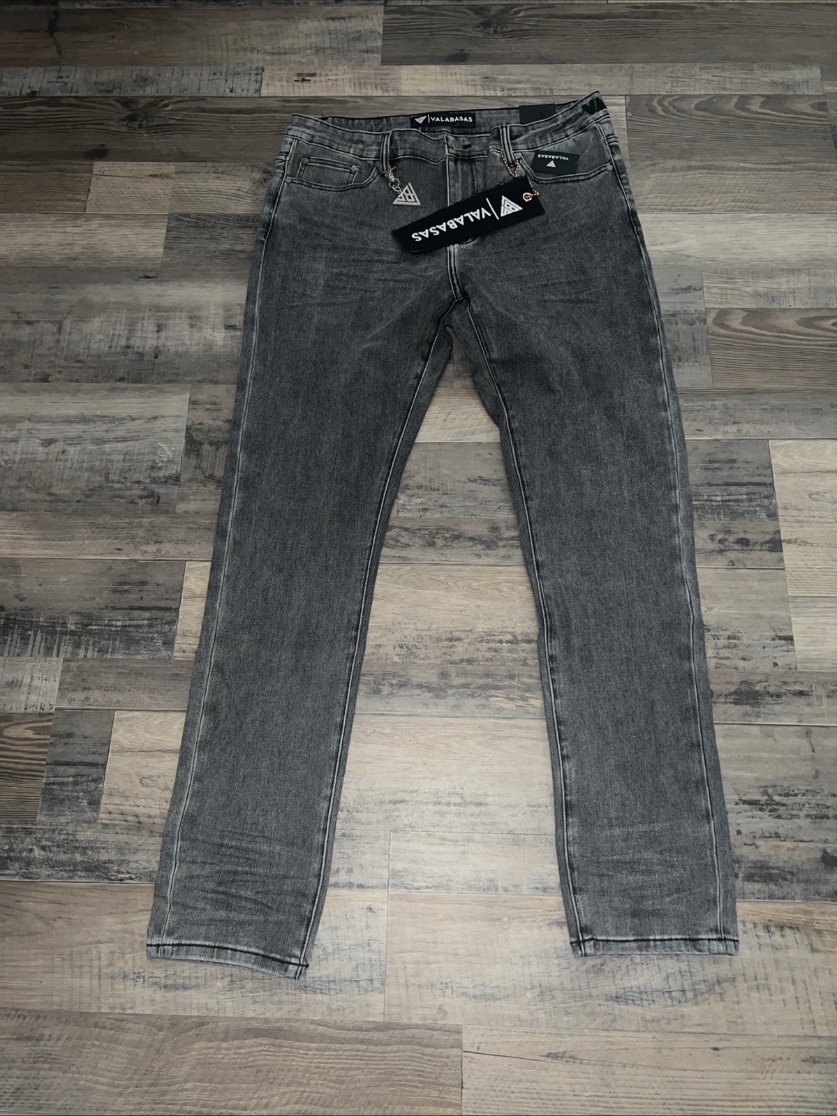 VALABASAS Stretch Slim Fit Denim Jeans 5-Pocket GREY color Men’s size 38
