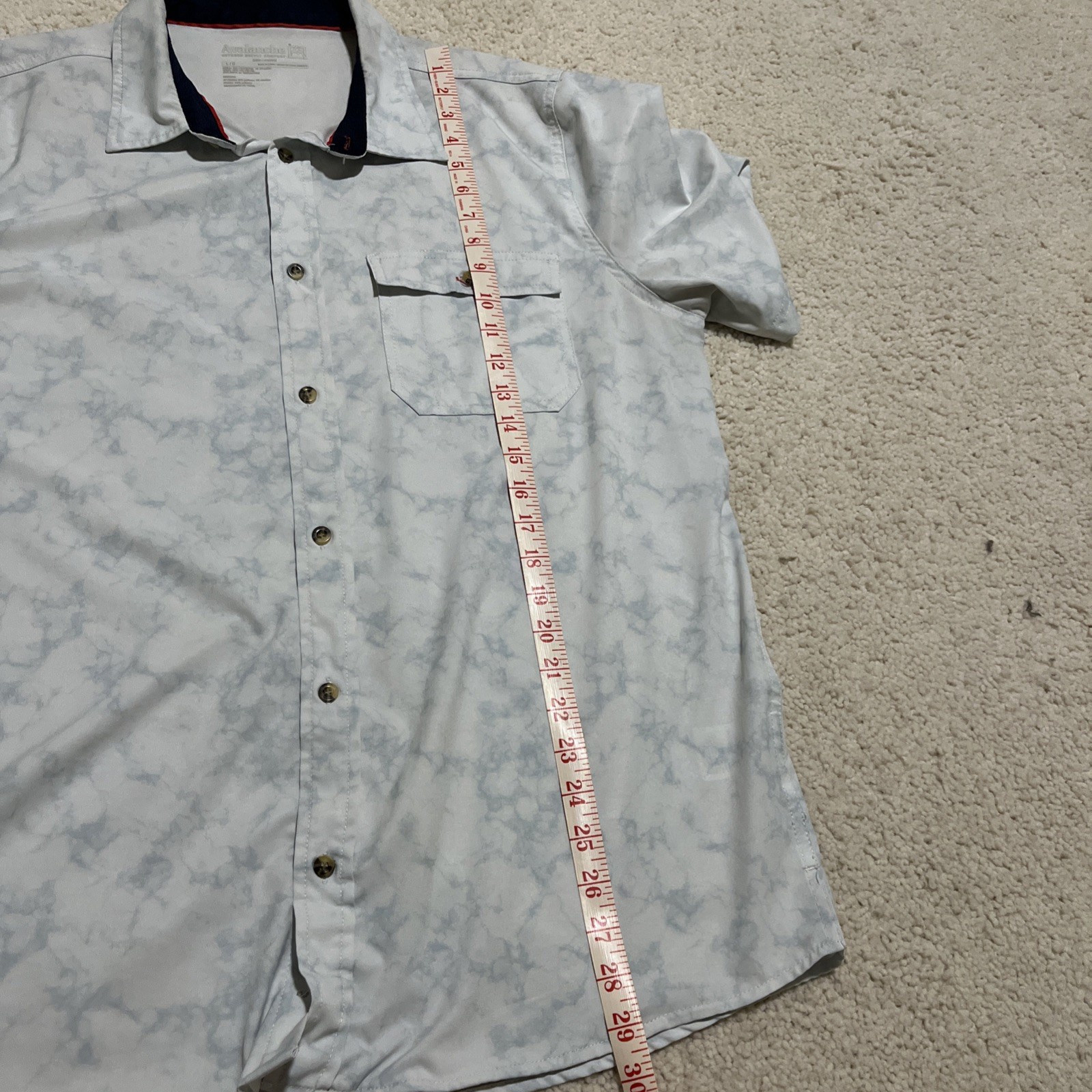 Avalanche Shirt Mens Sz L White Button Up Outdoors Stretch Quick Dry Performance