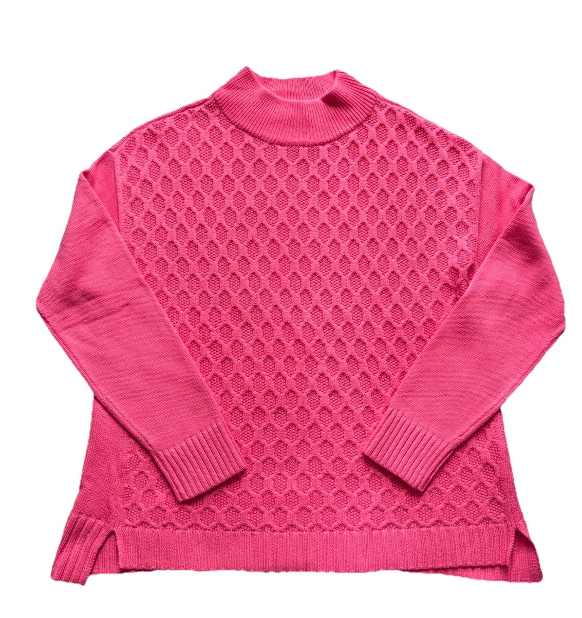 Women’s Talbot Sweater Bright Pink Sz L Girlhoodcore Cottage Core Office Casual