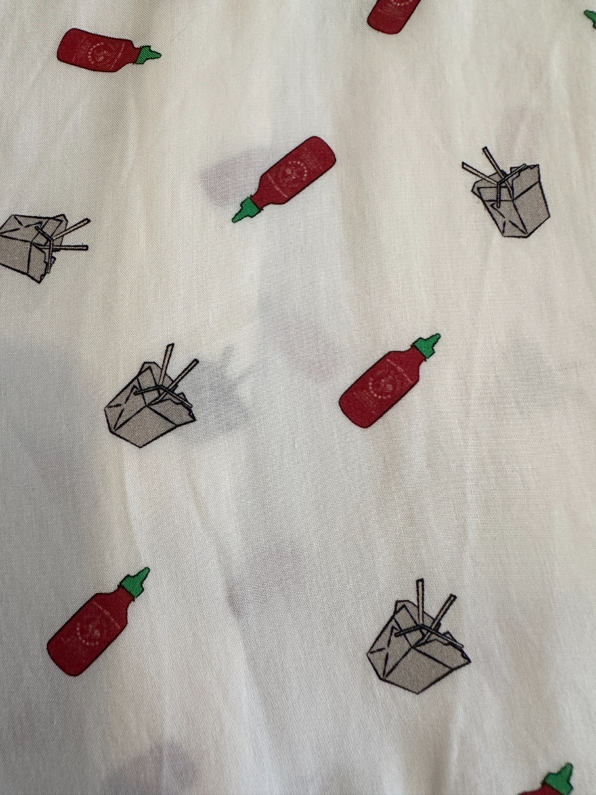 Sriracha Hot Sauce Huy Fong All Over Print Button Up Short Sleeve Shirt Size 2XL