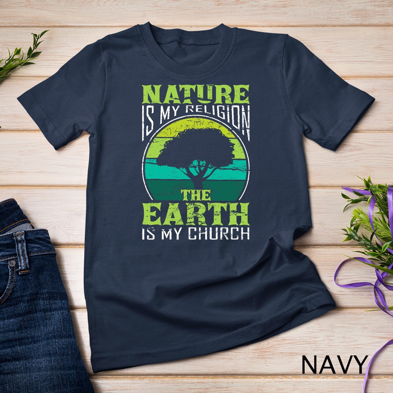 Native American Day Nature Is My Religion Earth Is My Church Unisex T-shirt