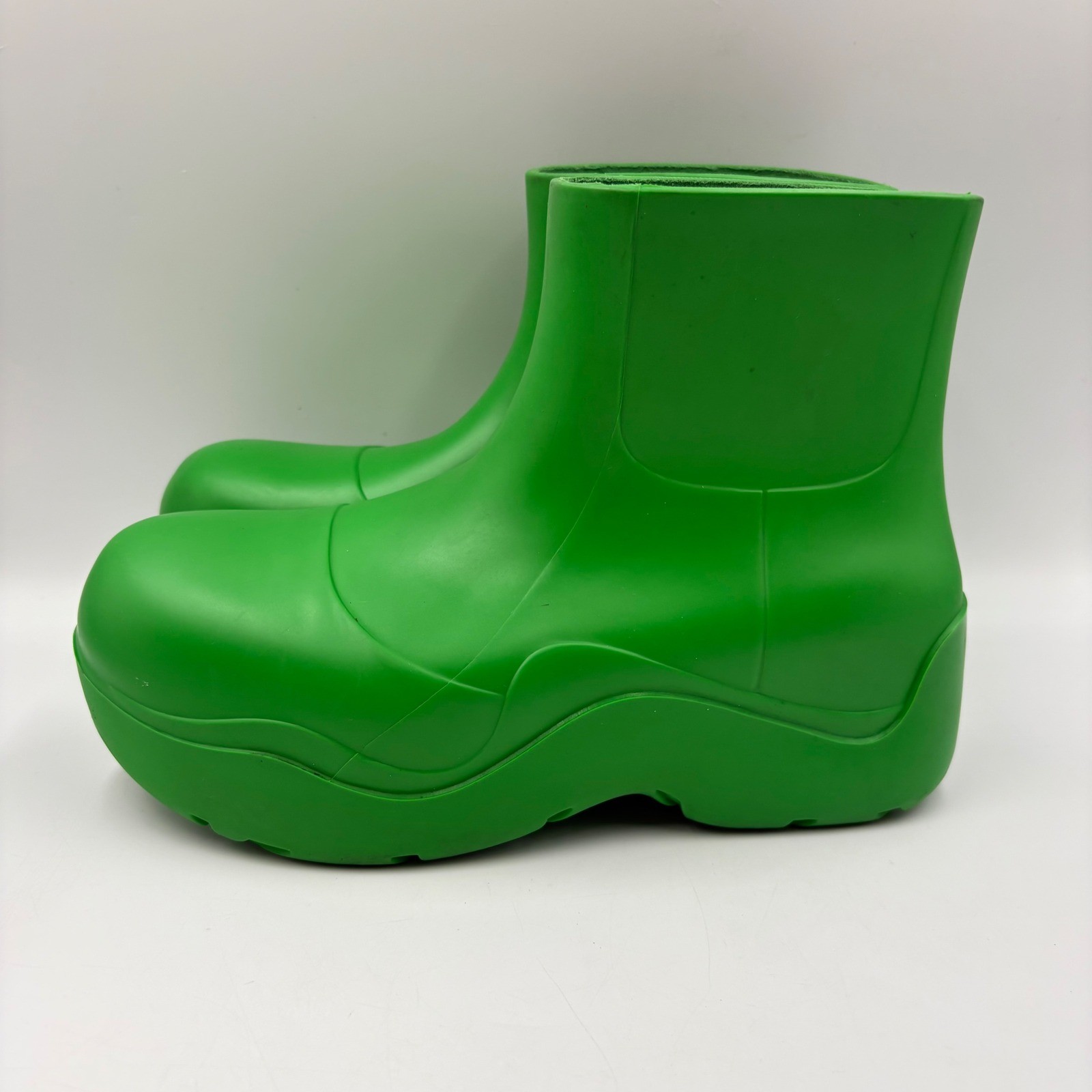 Bottega Veneta Puddle Boots Womens 37 Green Good Rubber Waterproof Ankle Italy