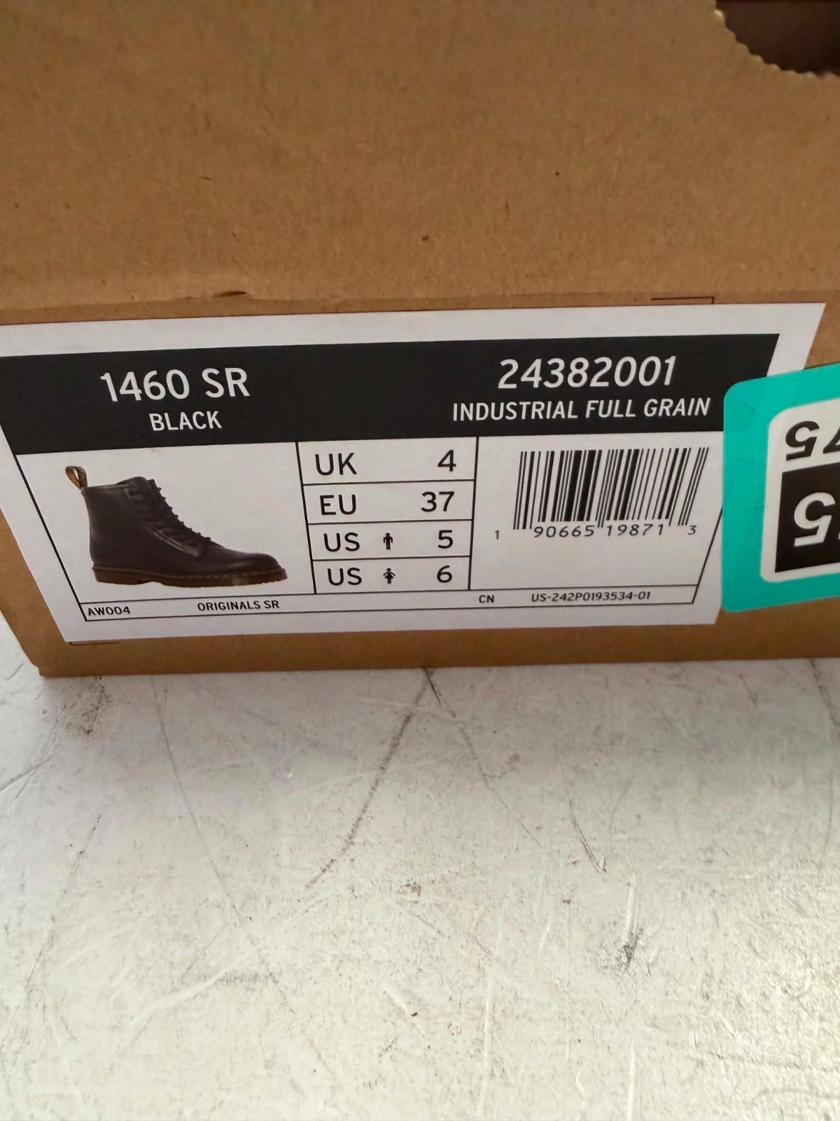 New Dr. Martens 1460 SR Black #24382001 Boots Men’s US 7 Women’s US 6 Men’s 5