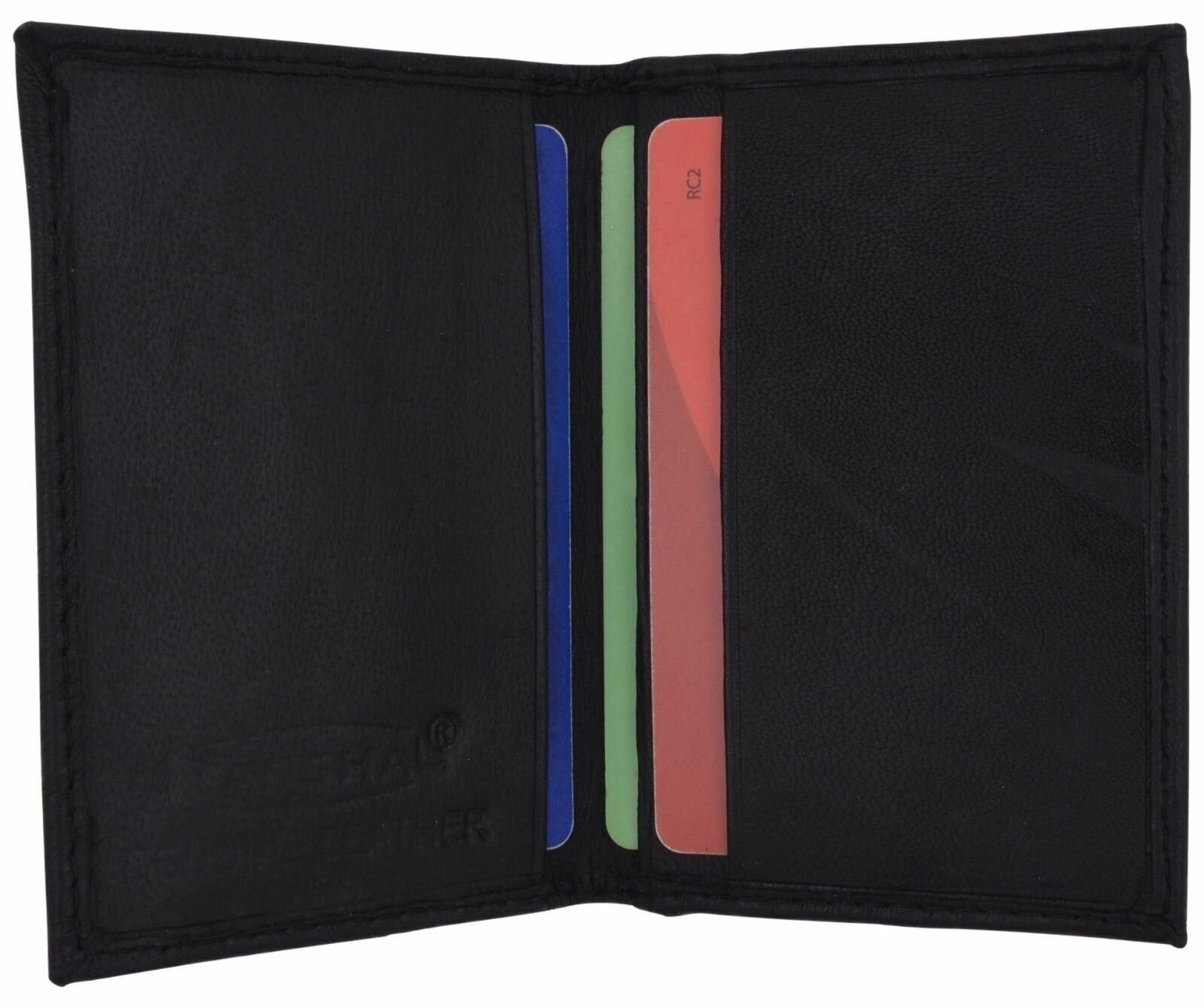 Bifold Leather Small Credit Card & ID Holder Slim Design Mini Men’s Wallet