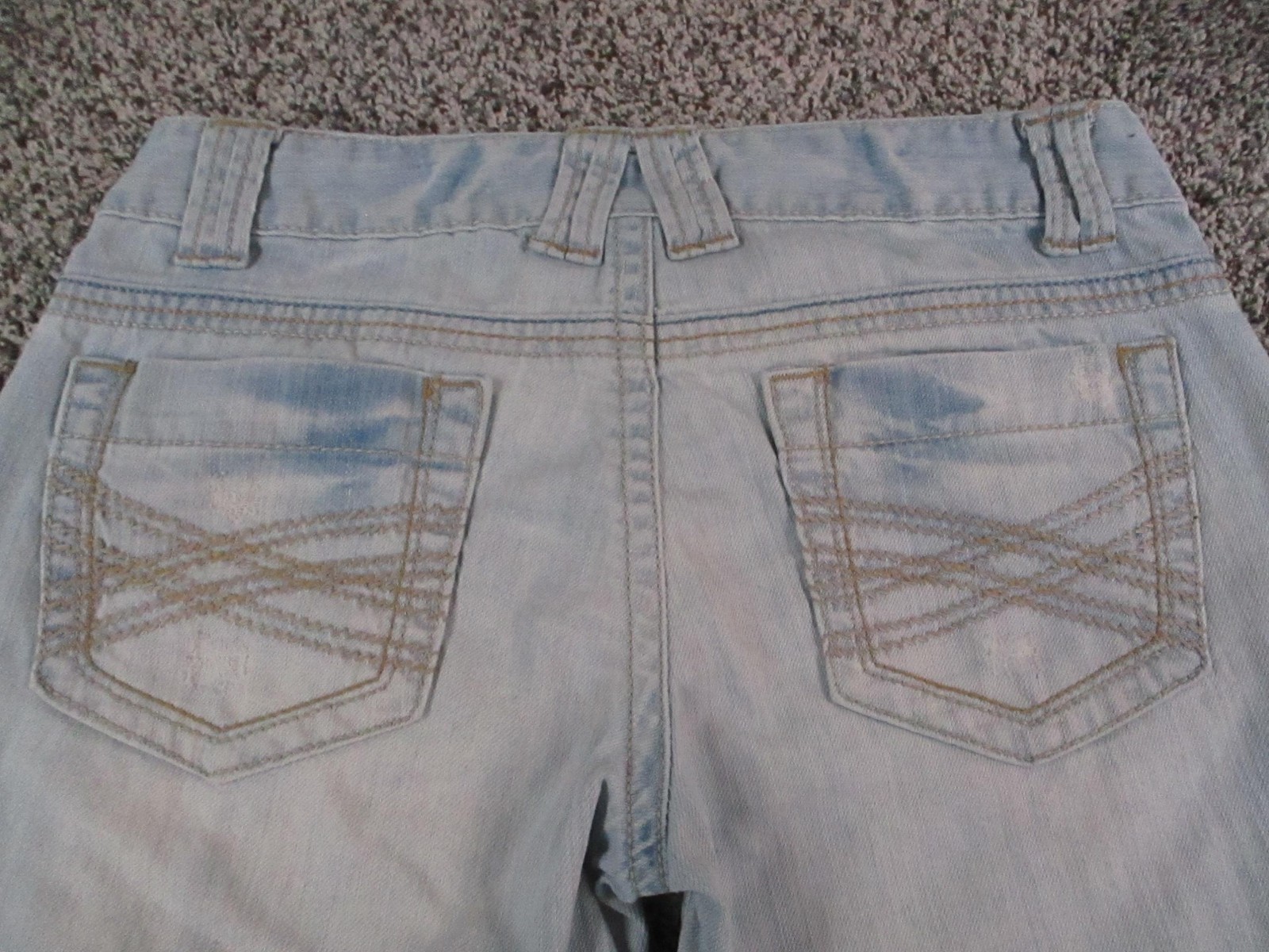Aeropostale Jeans Womens 7/8 Blue Hailey Skinny Flare Distressed Denim 29×31