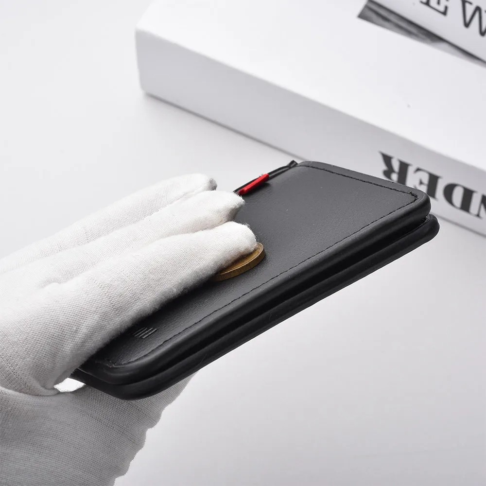 Ultra-thin Mini Soft PU Leather Men’s Wallet Slim Credit Card Holder Vertical NE