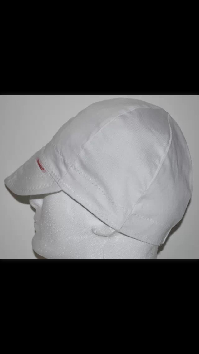 Nwt Comeaux Caps Welding Welders Hats Solid White Size 7-5/8 pipe fitter