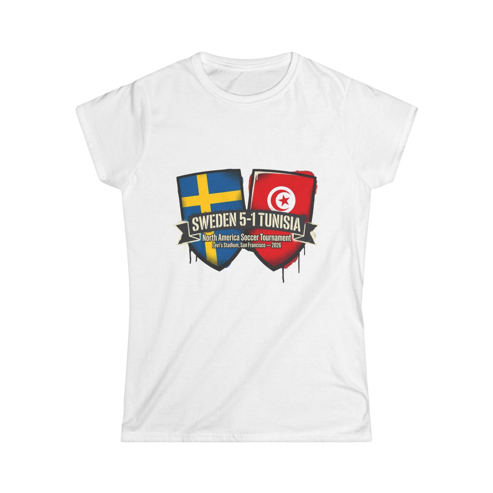 Sweden vs Tunisia Score Tee | Soccer Match Scoreboard Shirt