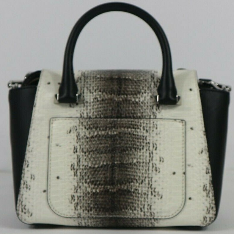 Michael Kors Nolita Mini Messenger Embossed Leather Natural/Black NWT$328.00