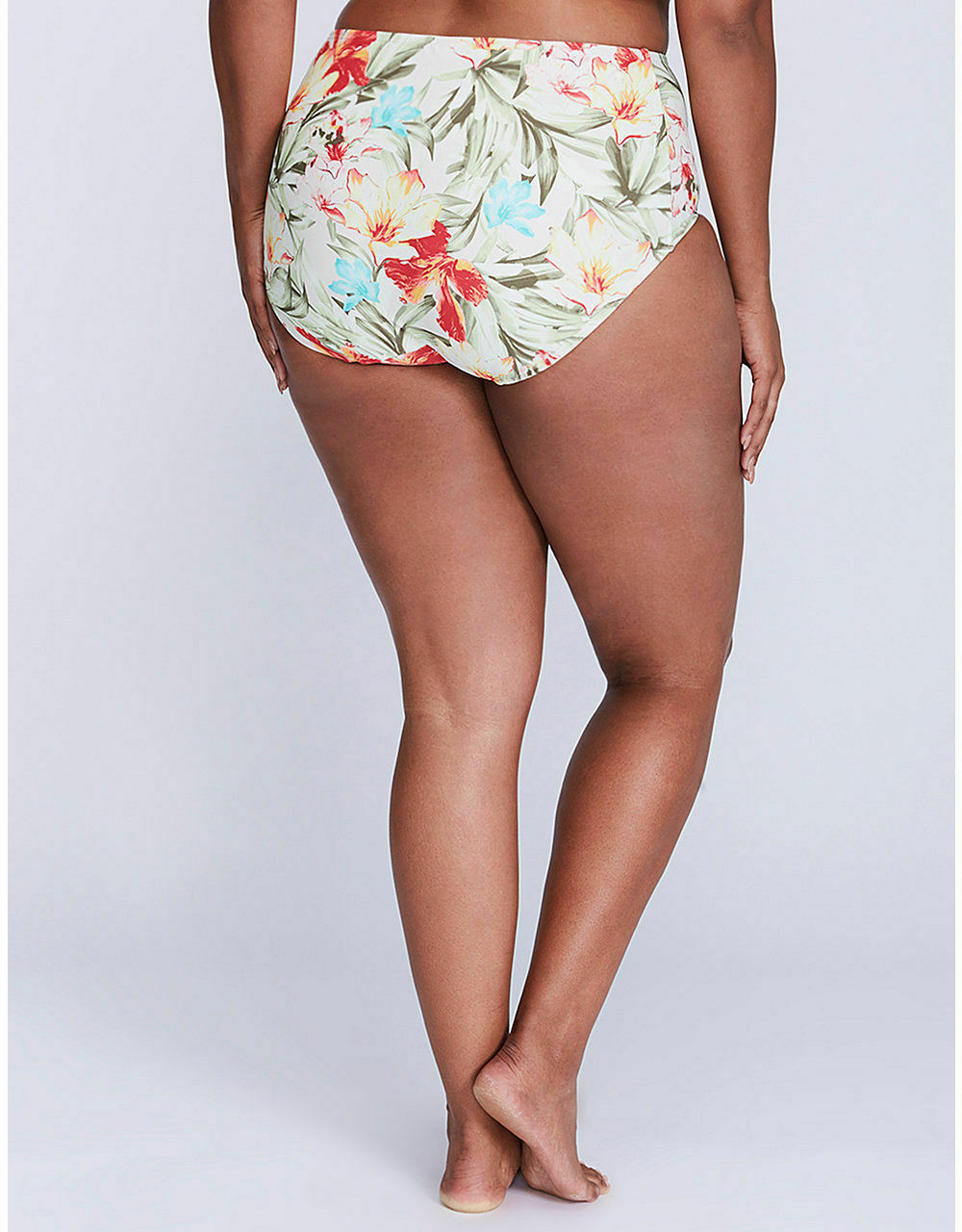 LANE BRYANT Floral Plus Size 20 Tummy Control Mid Waist Swim Suit Bottom NWOT