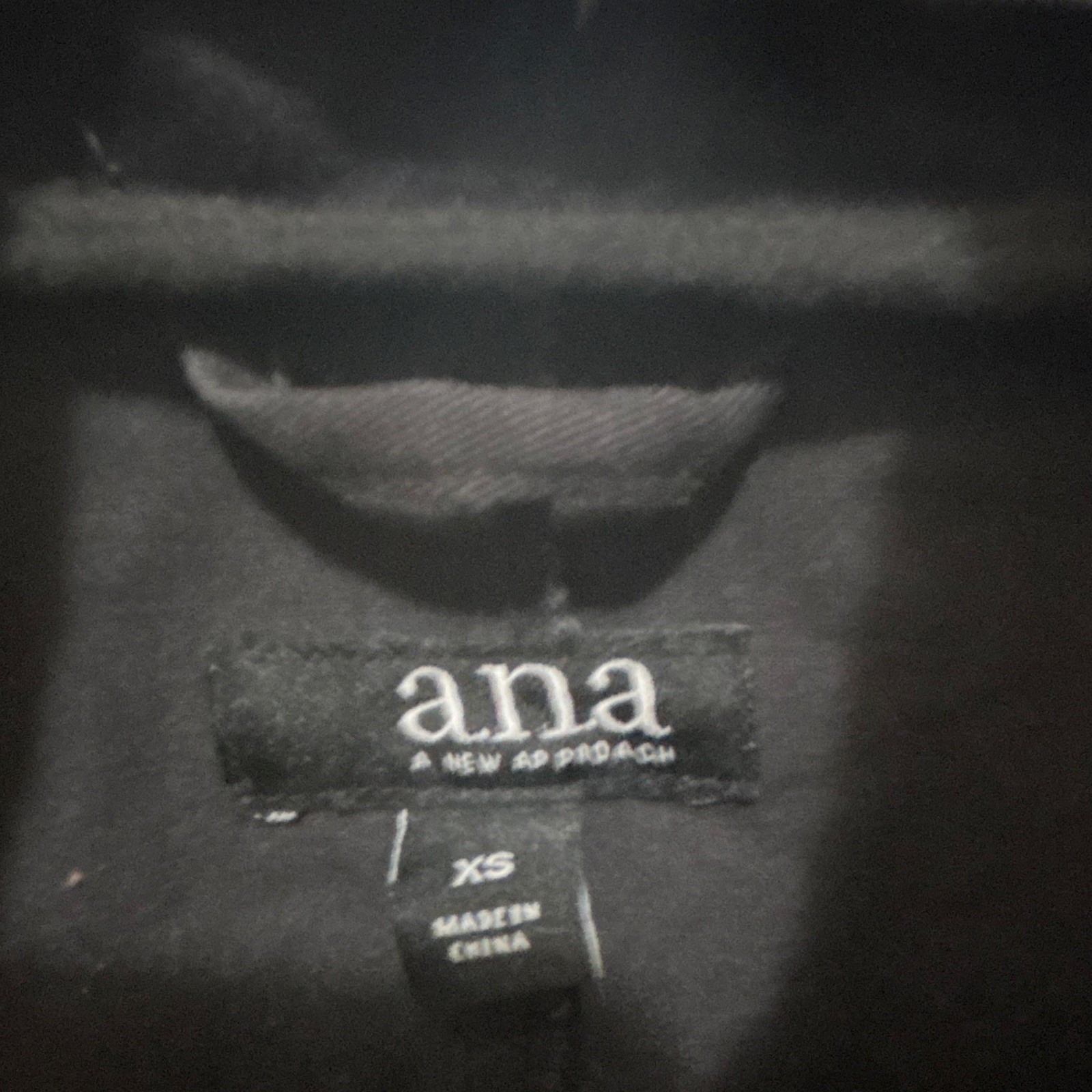 ana A New Approach Women’s XS Black Jacket Full Zip Snap Collared Utility Coat